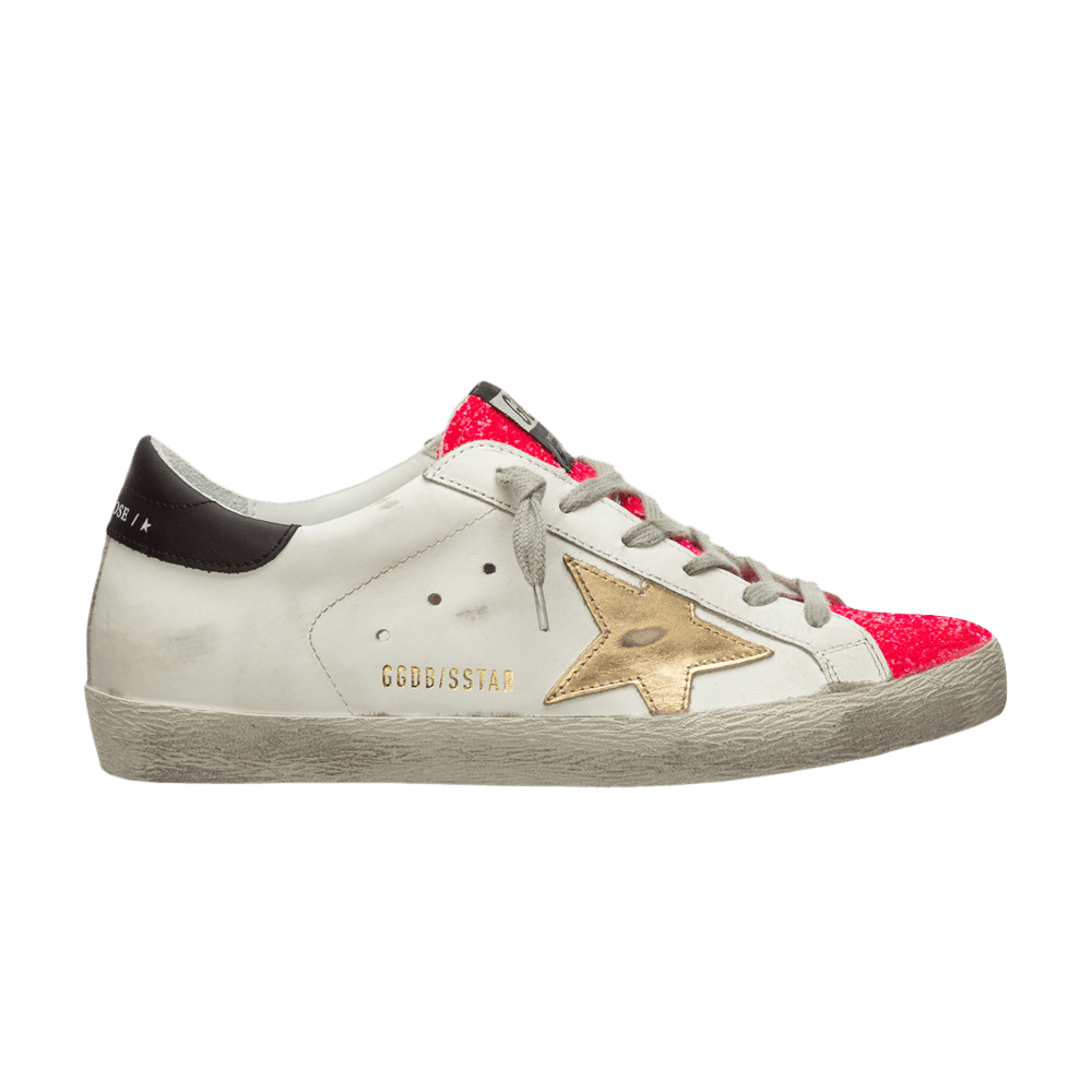Golden Goose Wmns Superstar 'White Glossy Pink Glitter'