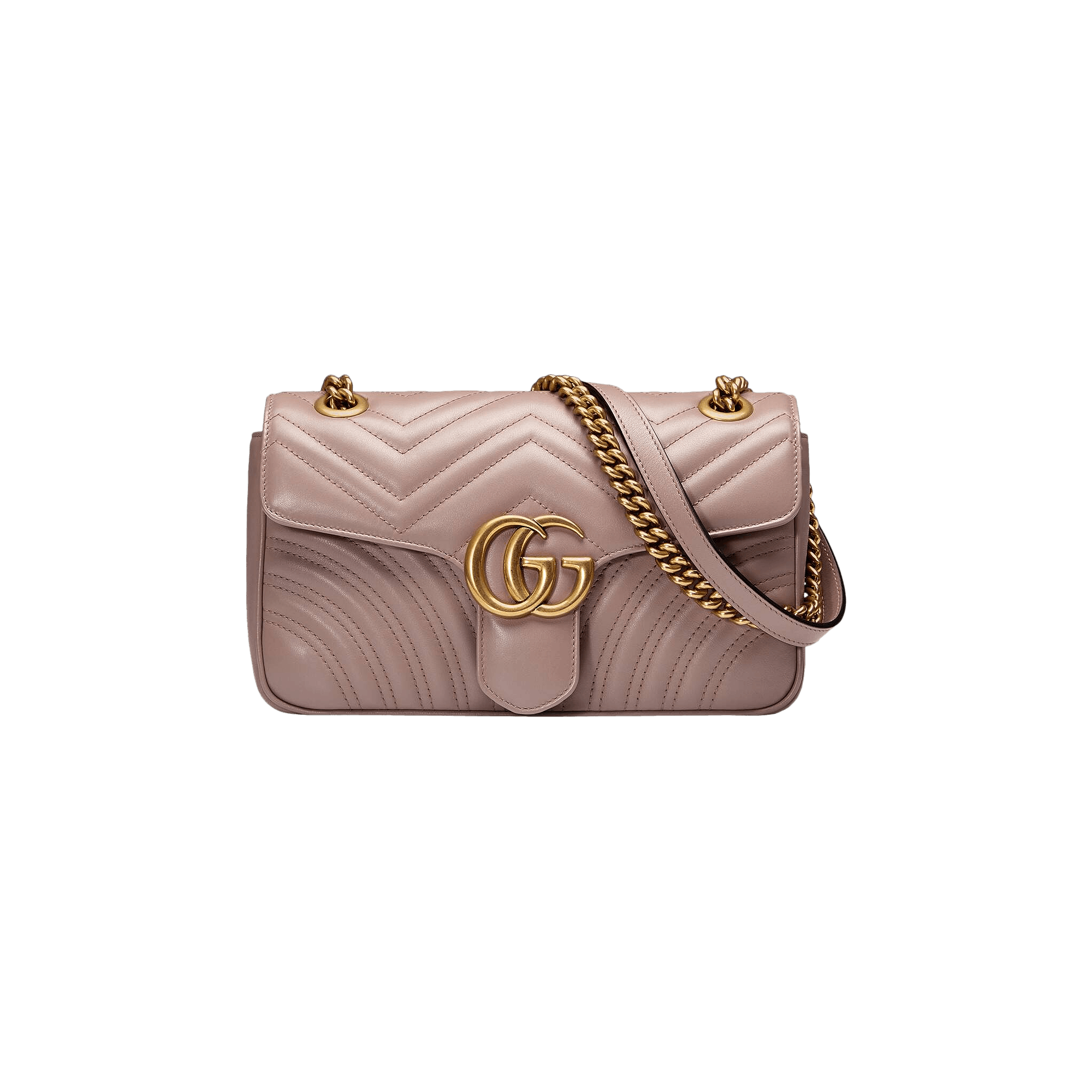 Pre-owned Gucci Gg Marmont Matelassé Shoulder Bag 'dusty Pink'