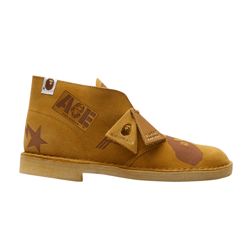 CLARKS A BATHING APE X DESERT BOOT 'OAK EMBOSSED'