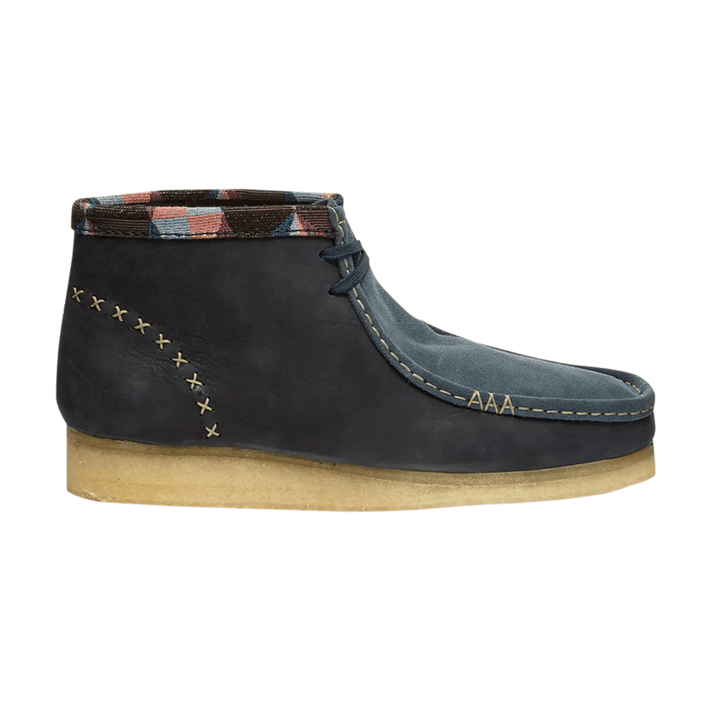 Pre-owned Clarks End. X Wallabee Boot 'artisan Craft Pack - Navy Interest' In Blue