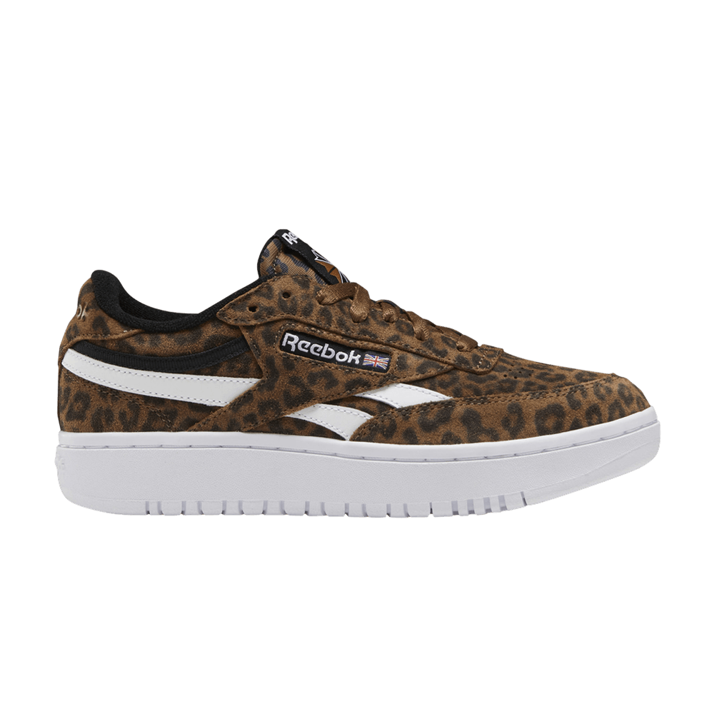 Pre-owned Reebok Wmns Club C Double Revenge 'animal Print' In Brown