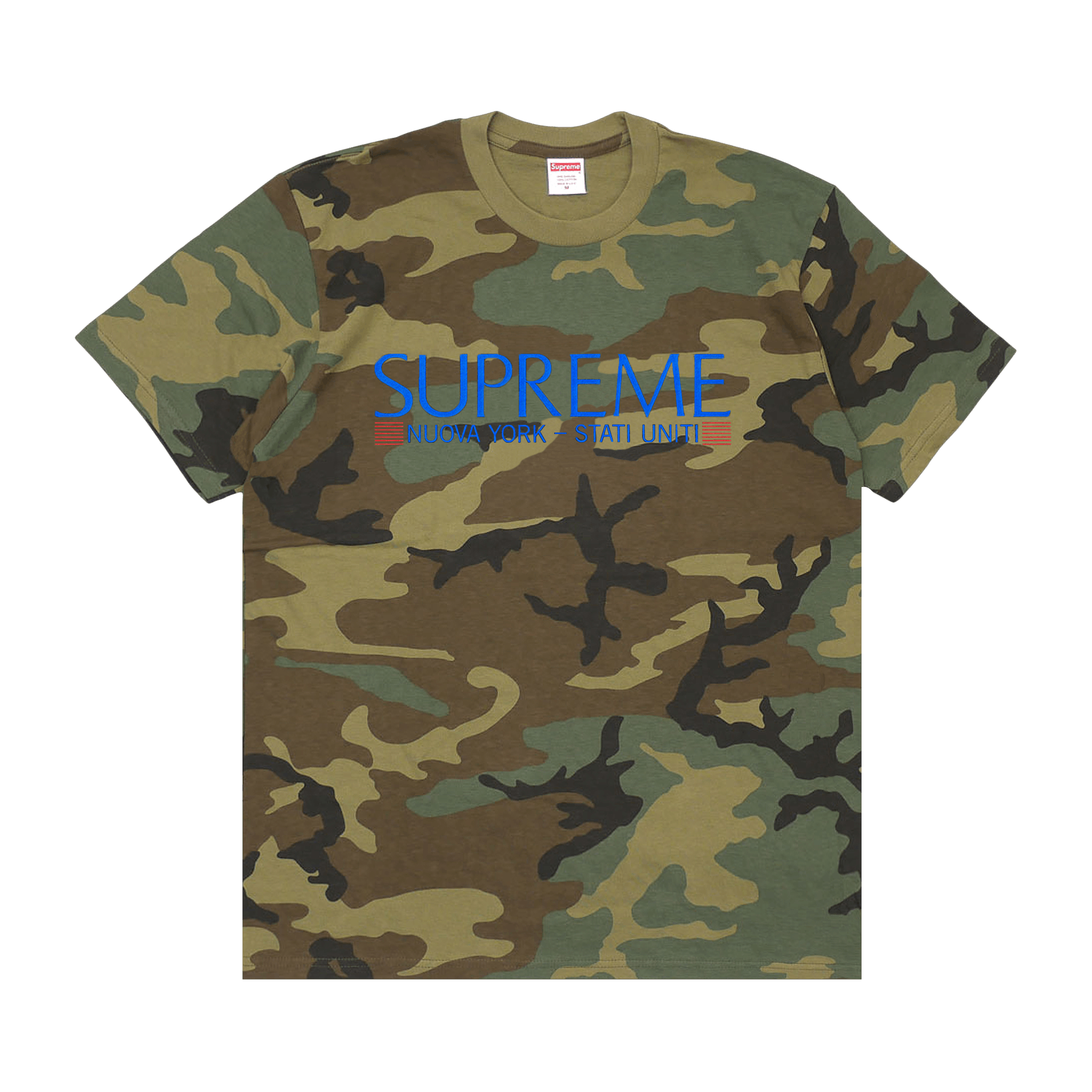 SUPREME SUPREME NUOVA YORK TEE 'WOODLAND CAMO'