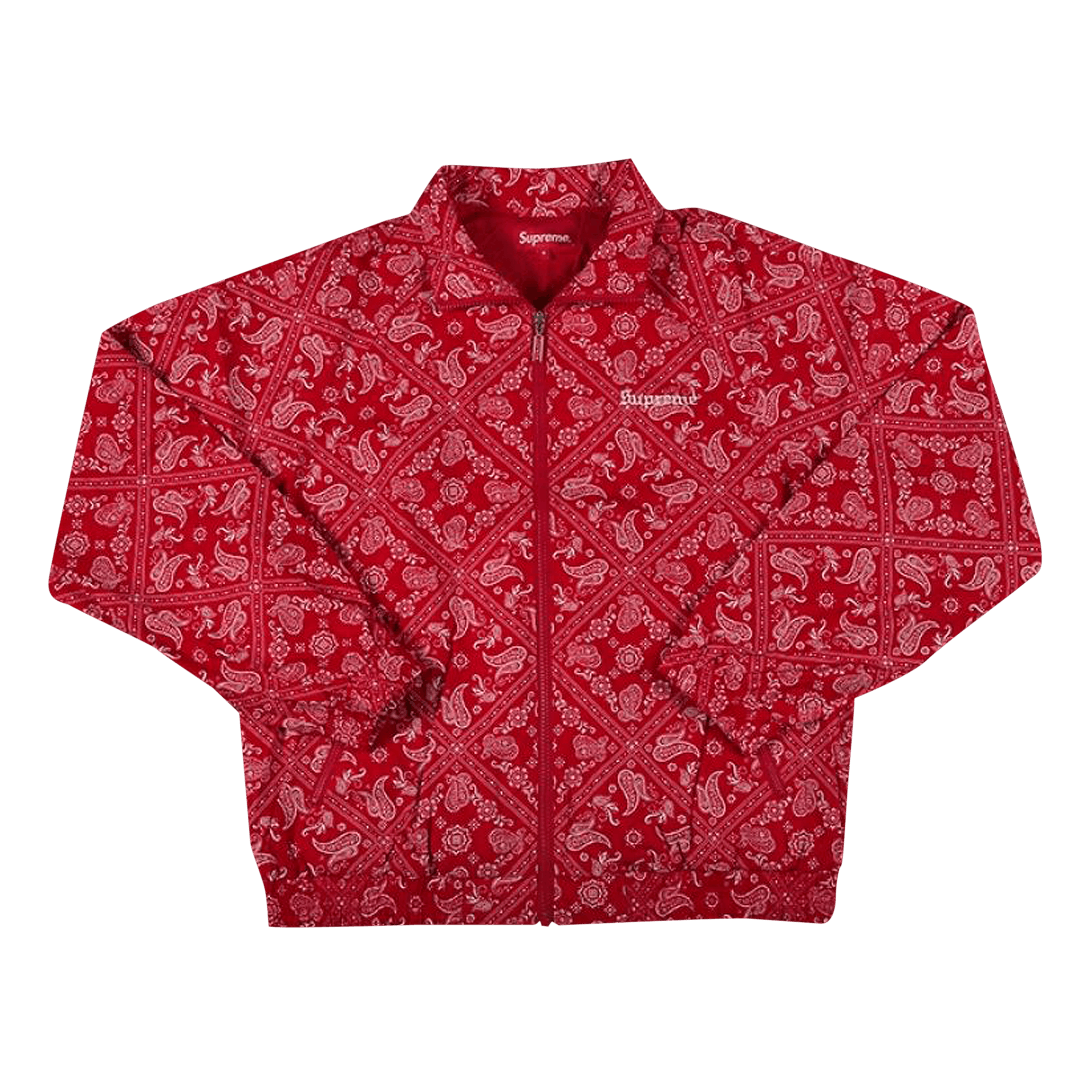 SUPREME BANDANA TRACK JACKET 'RED'