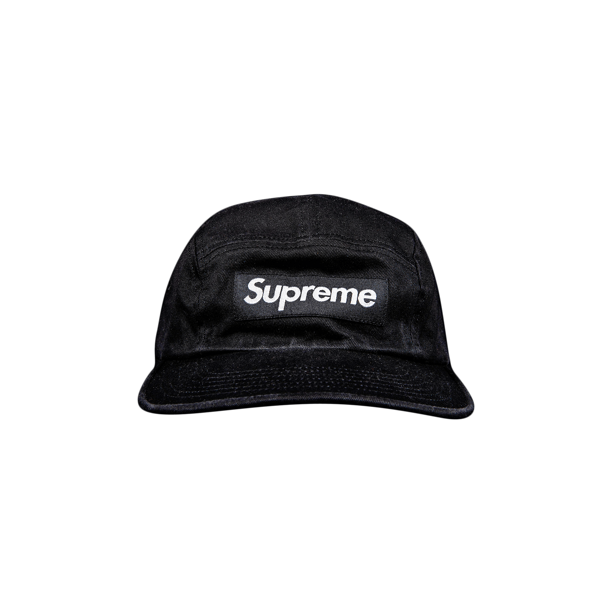SUPREME SUPREME WASHED CHINO TWILL CAMP CAP 'BLACK'