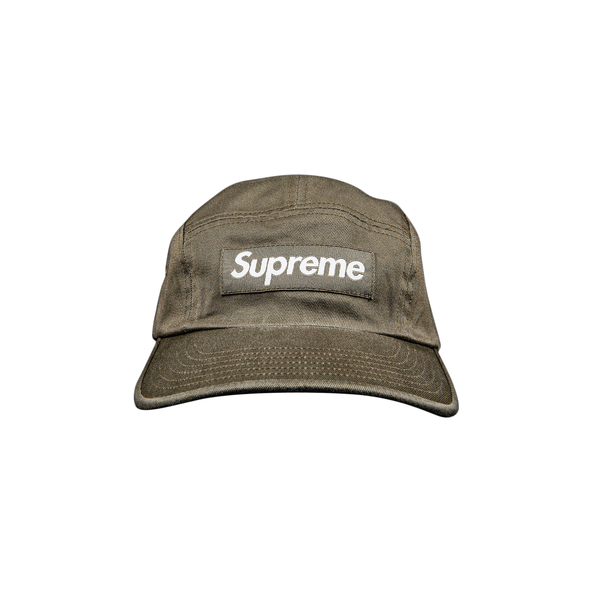 SUPREME SUPREME WASHED CHINO TWILL CAMP CAP 'OLIVE'