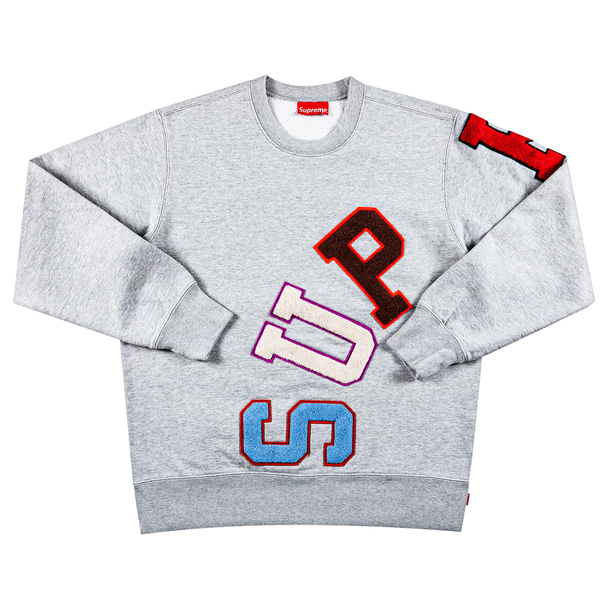 SUPREME SUPREME BIG ARC CREWNECK 'HEATHER GREY'