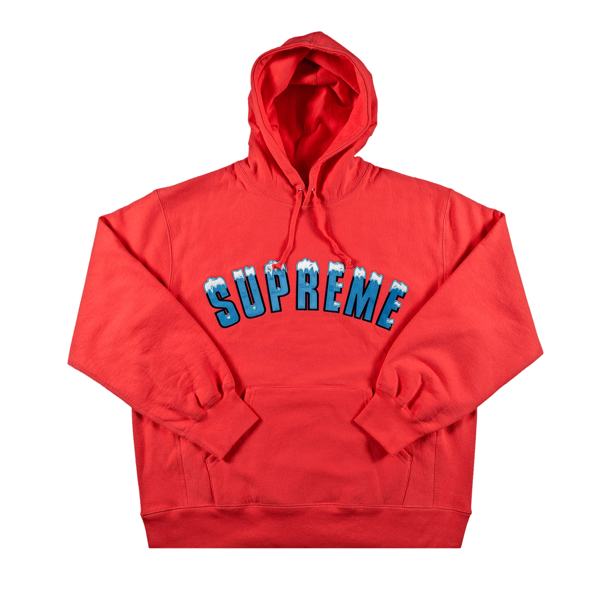 SUPREME SUPREME ICY ARC HOODED SWEATSHIRT 'BRIGHT CORAL'