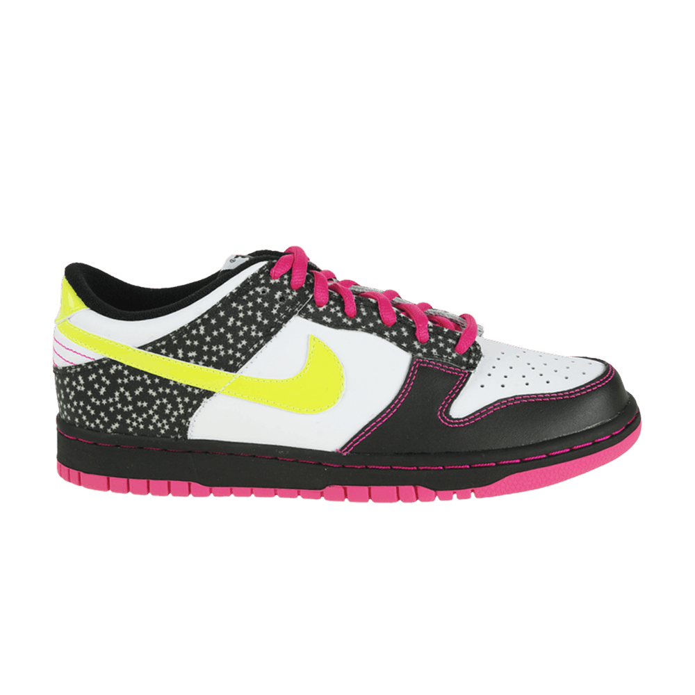 Pre-owned Nike Dunk Low Gs 'pink Volt' In White