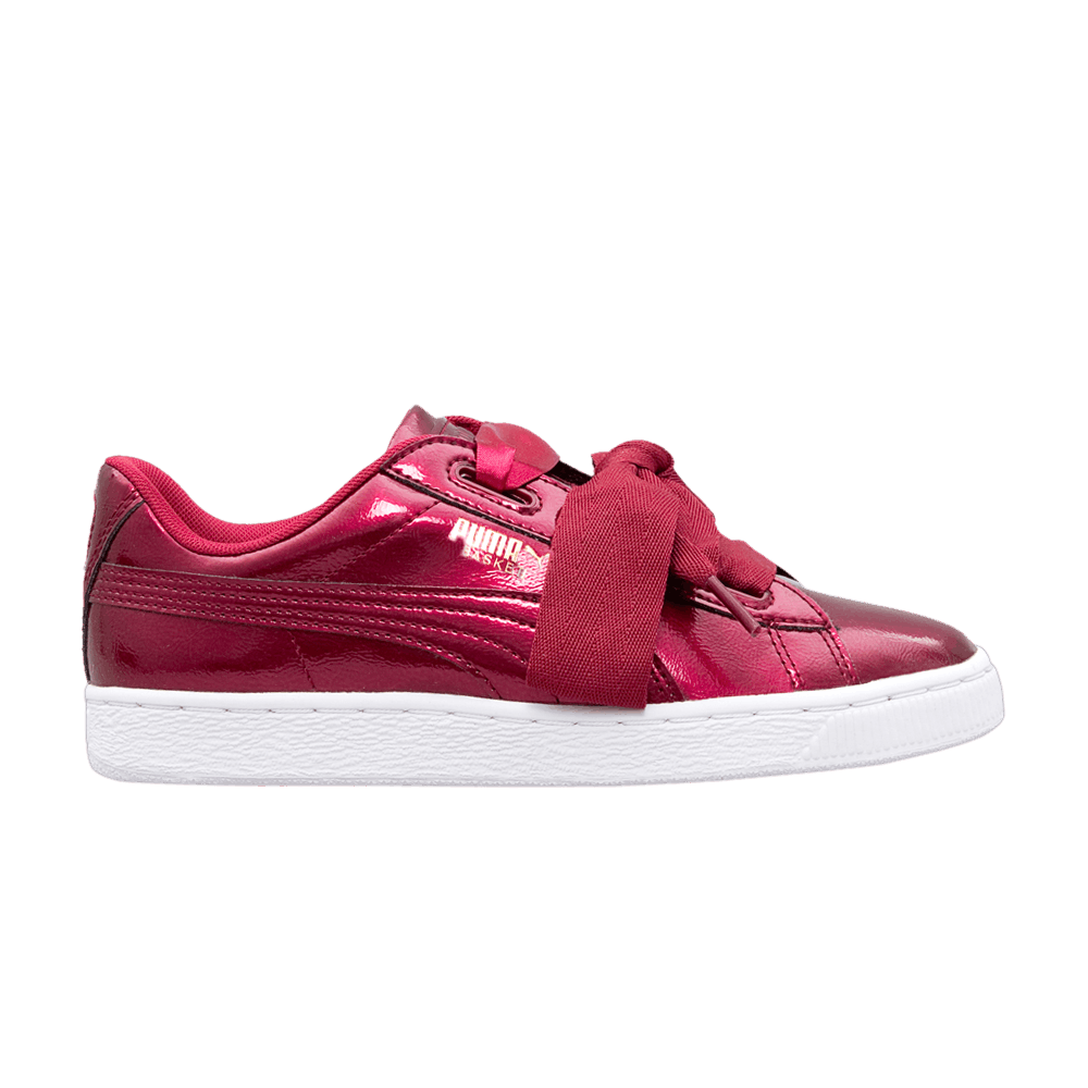 Pre-owned Puma Basket Heart Glam Jr 'tibetan Red'