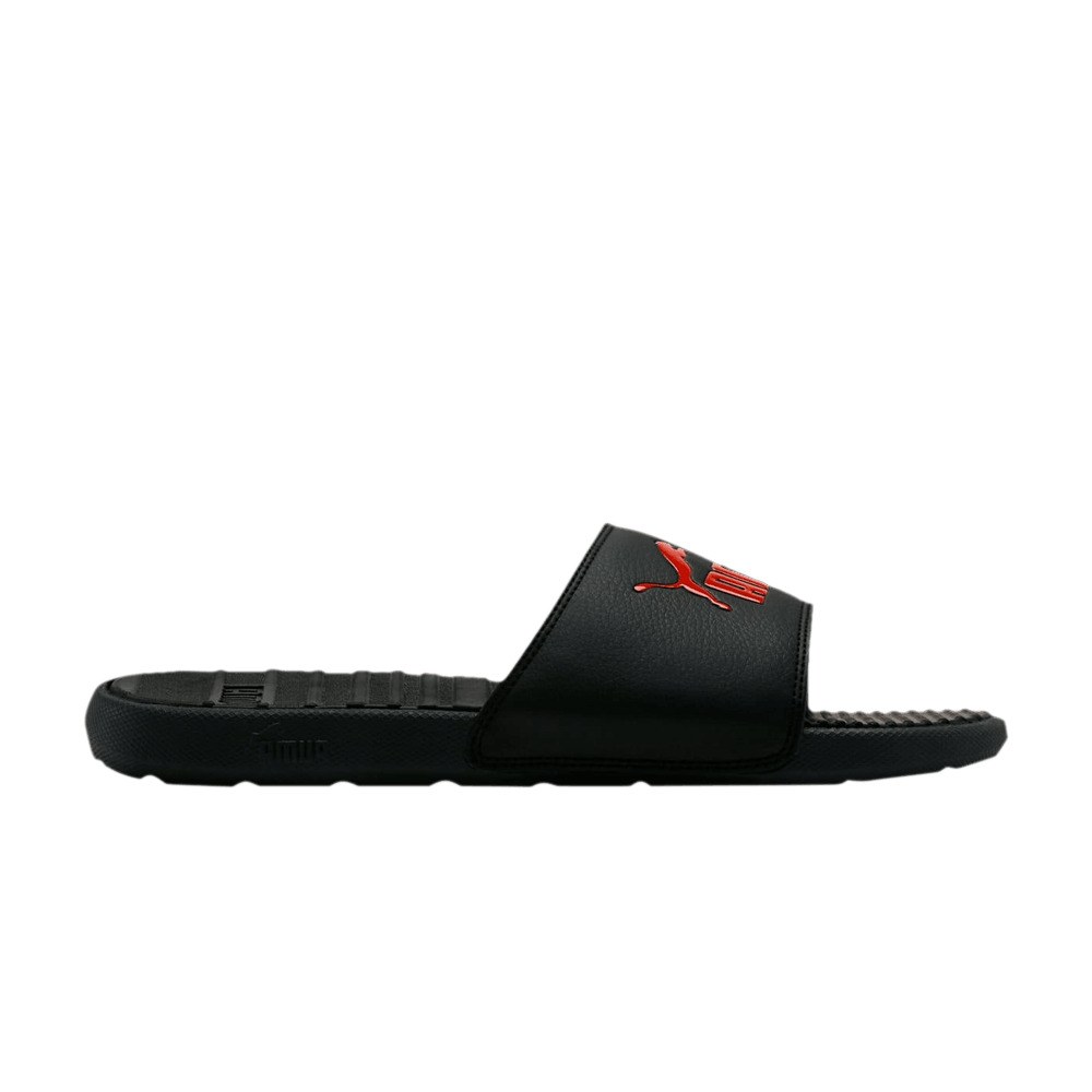 Pre-owned Puma Cool Cat Slides 'black High Risk Red'