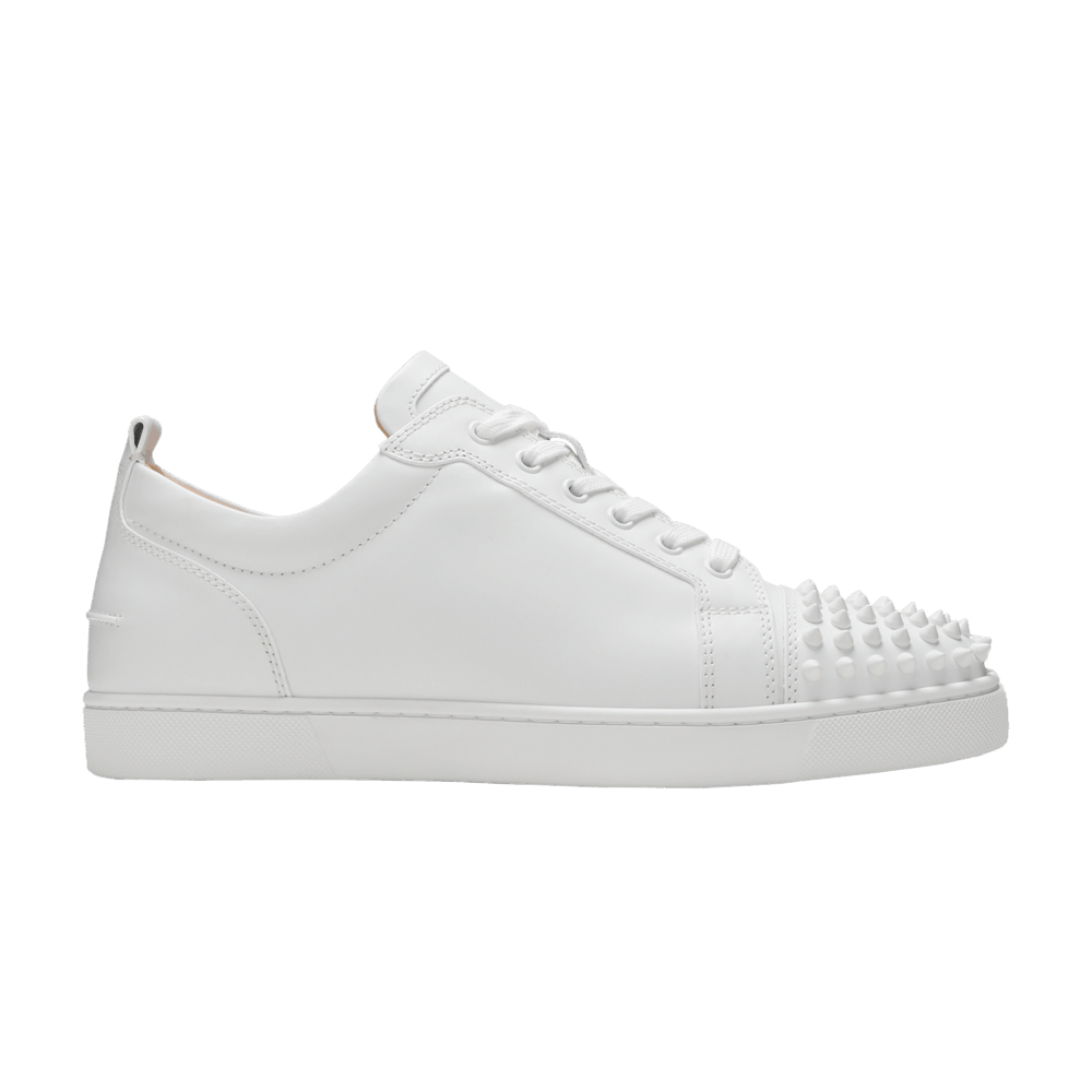 Christian Louboutin Louis Junior Spikes Flat Calf 'White'