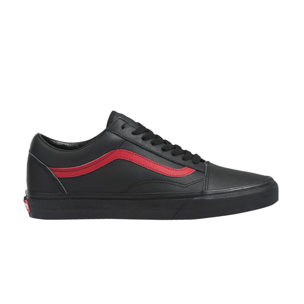 VANS OLD SKOOL 'LEATHER POP - BLACK CHILI PEPPER'