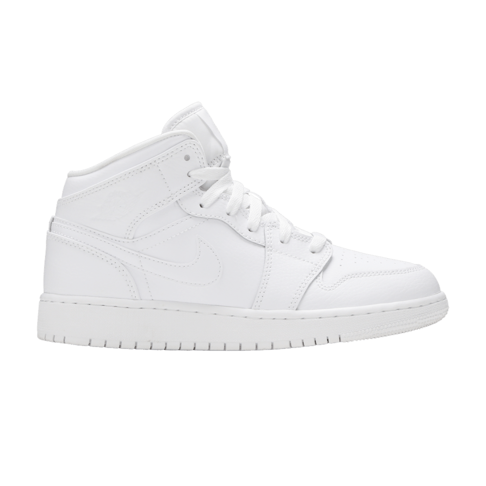 Air Jordan 1 Mid GS 'Triple White'