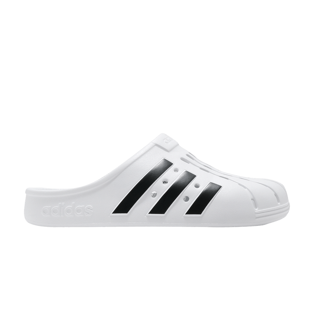 ADIDAS ORIGINALS ADILETTE CLOG 'WHITE BLACK'