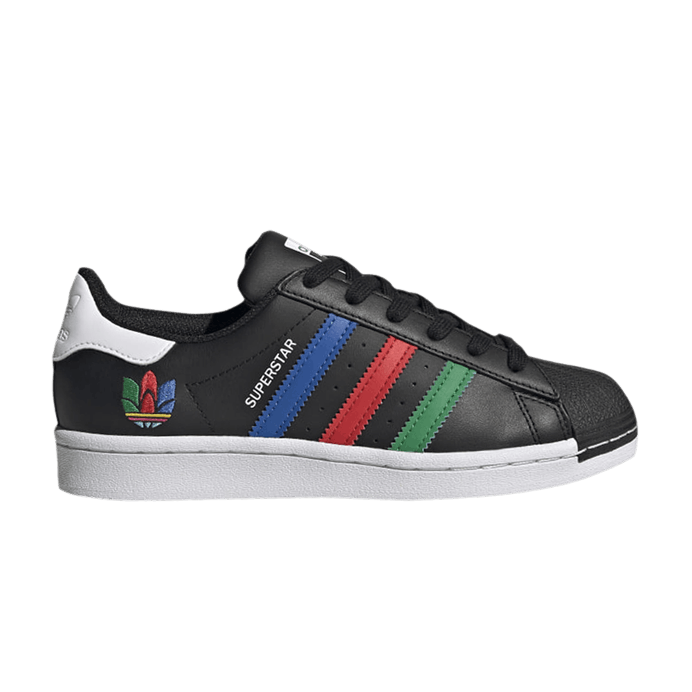Adidas Superstar J 'Colorful Stripes - Core Black'