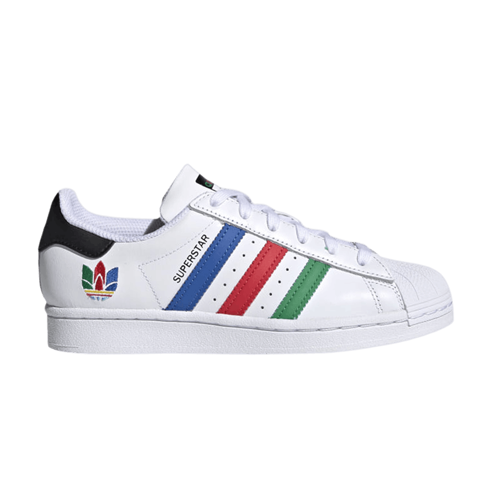 Adidas Superstar J 'Colorful Stripes - Cloud White'