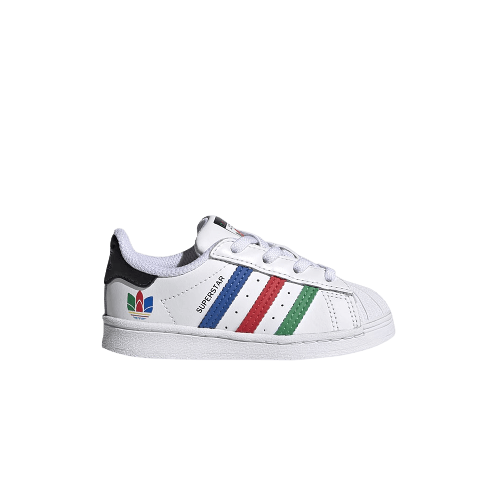 Adidas Superstar Infant 'Colorful Stripes - Cloud White'