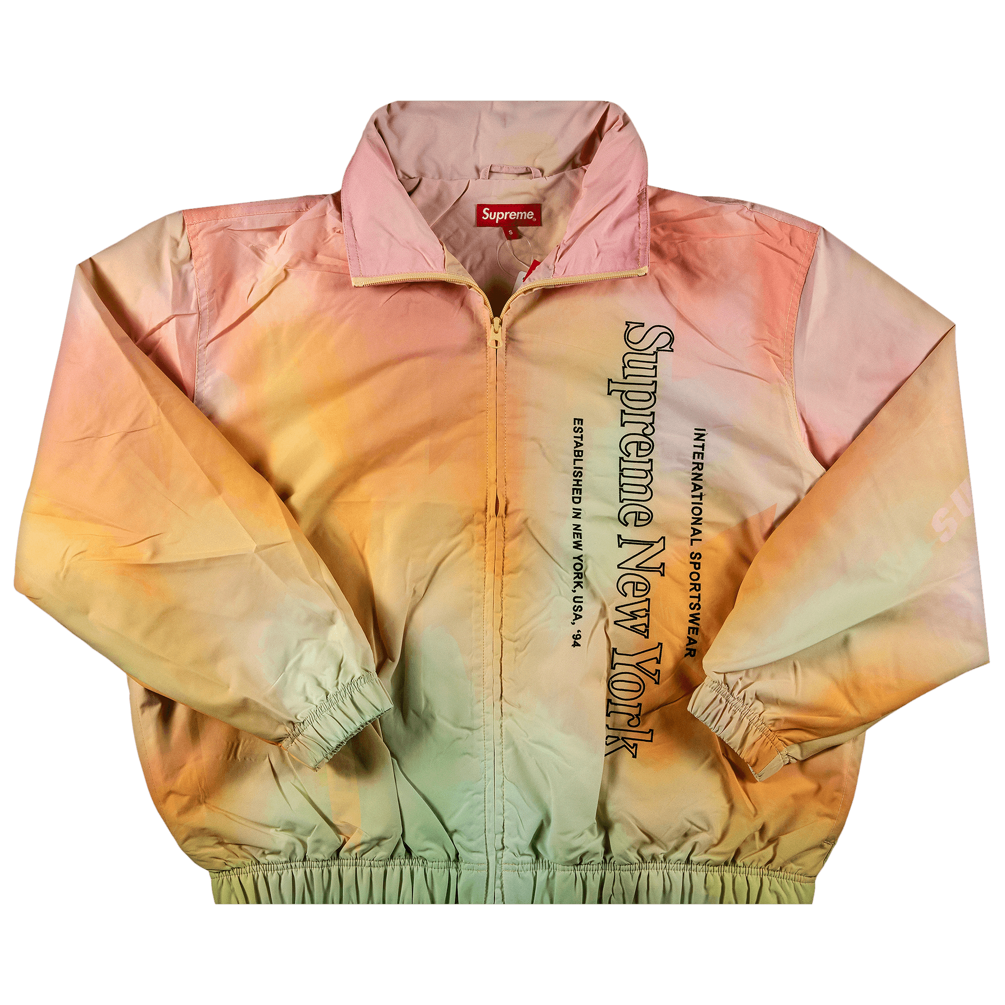 Supreme Side Logo Track Jacket 'Yellow Gradient'