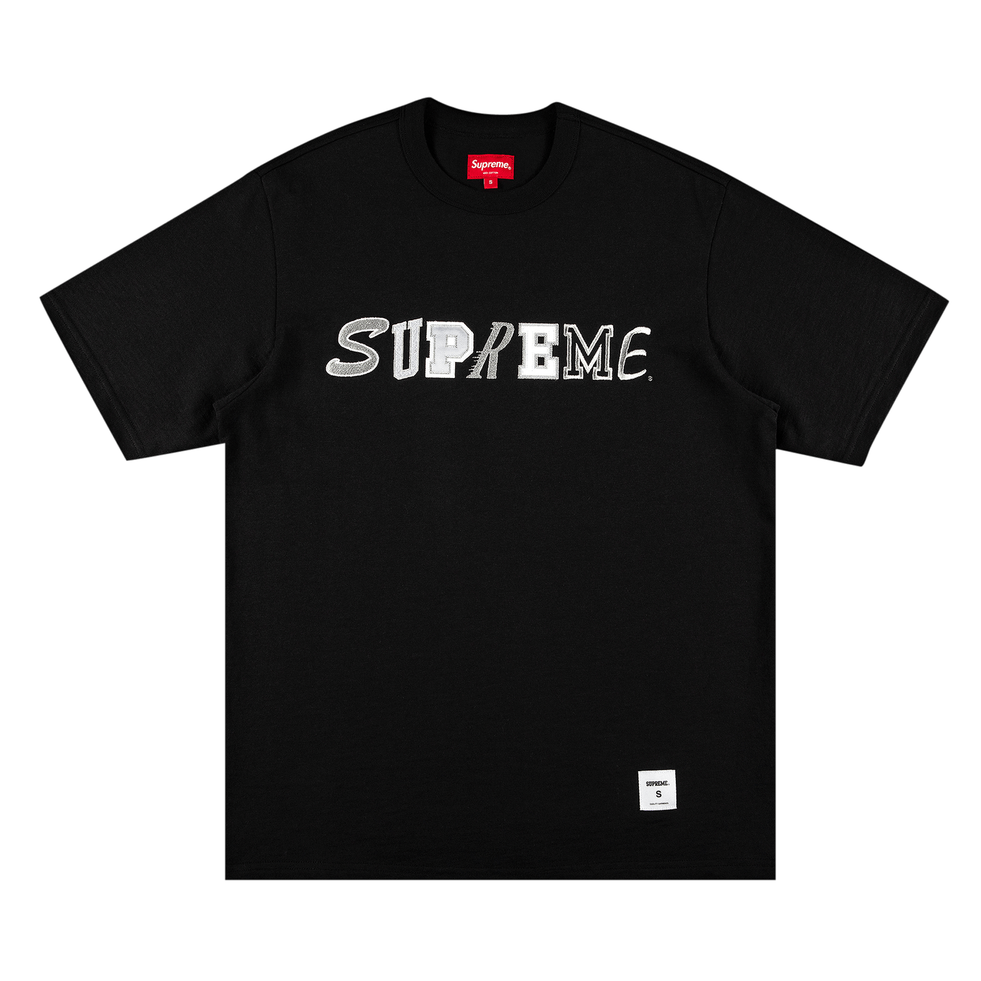 SUPREME SUPREME COLLAGE LOGO SHORT-SLEEVE TOP 'BLACK'