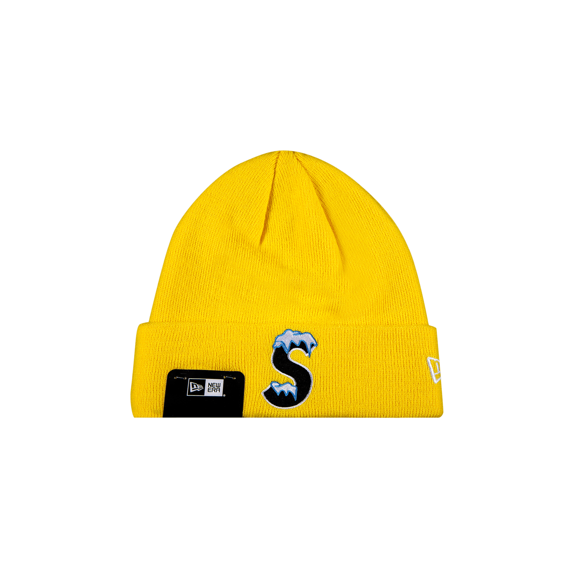 SUPREME SUPREME X NEW ERA S LOGO BEANIE 'YELLOW'