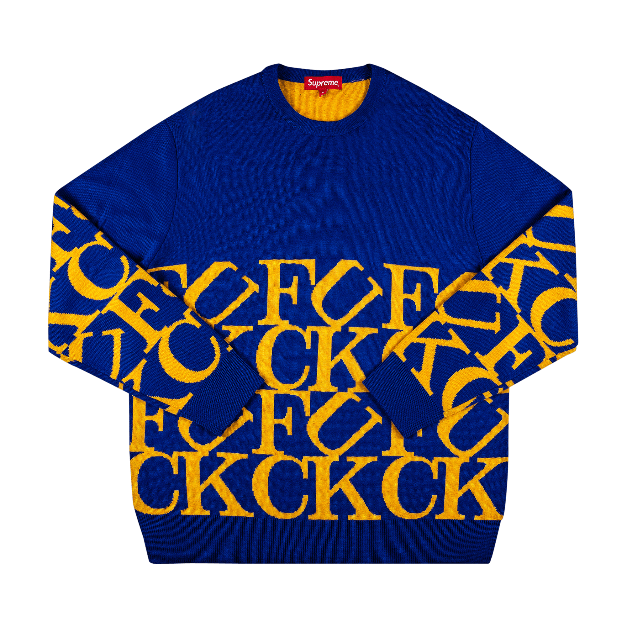 SUPREME SUPREME FUCK SWEATER 'ROYAL'