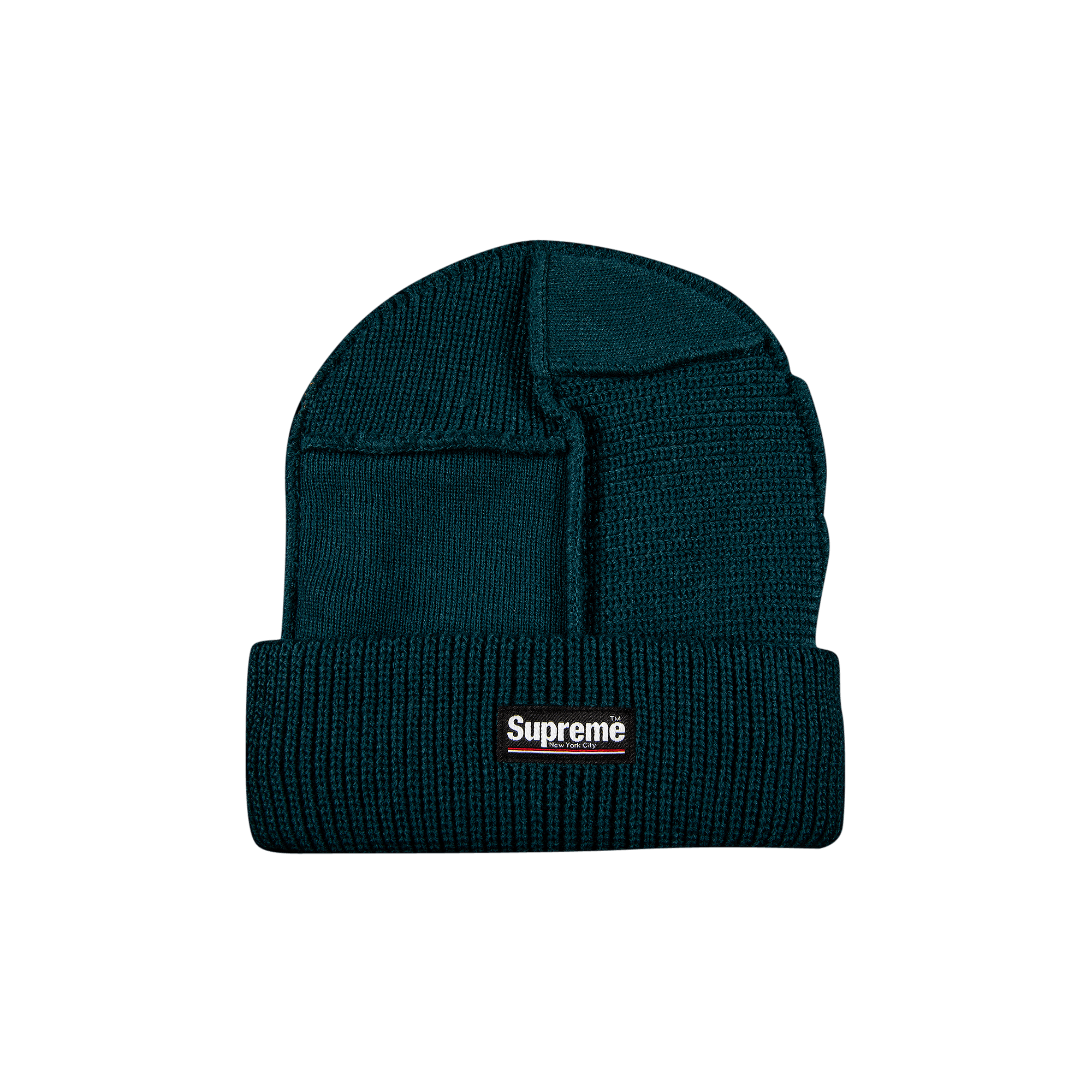 SUPREME SUPREME PANELED SEAM BEANIE 'WORK TEAL'