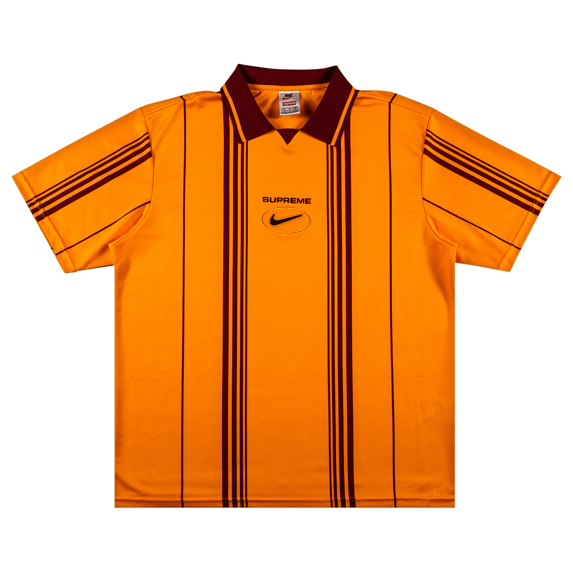 SUPREME SUPREME X NIKE JEWEL STRIPE SOCCER JERSEY 'ORANGE'