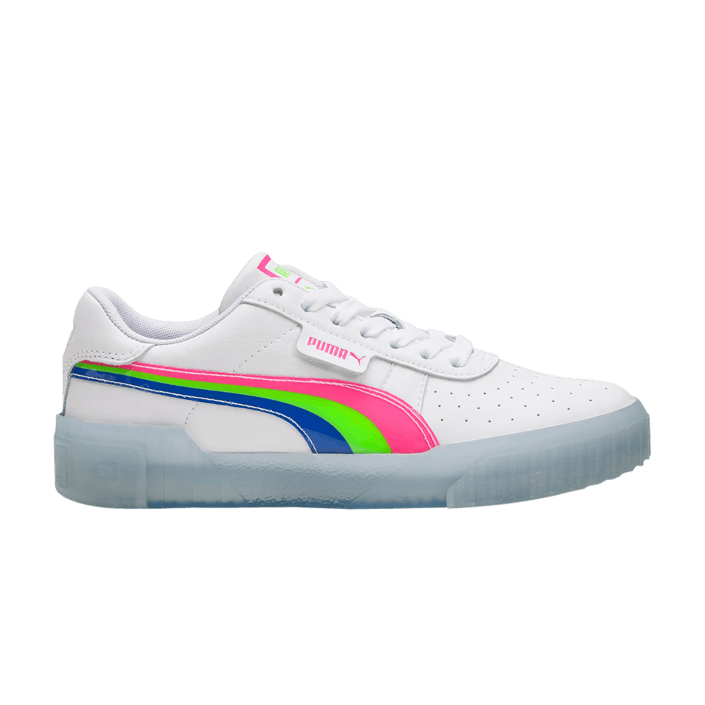 Pre-owned Puma Wmns Cali 'neon Iced - Pink Dazzling Blue' In White
