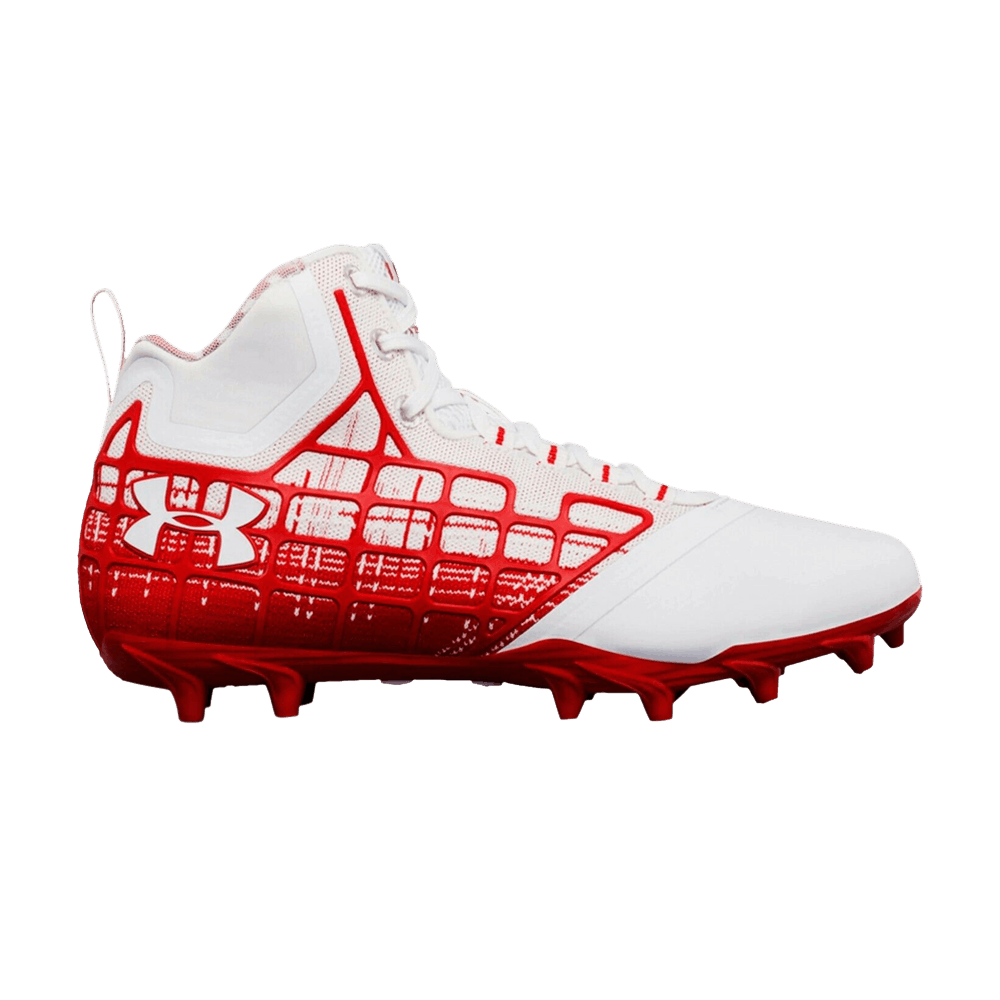 Pre-owned Under Armour Banshee Mid Mc 'white Red'