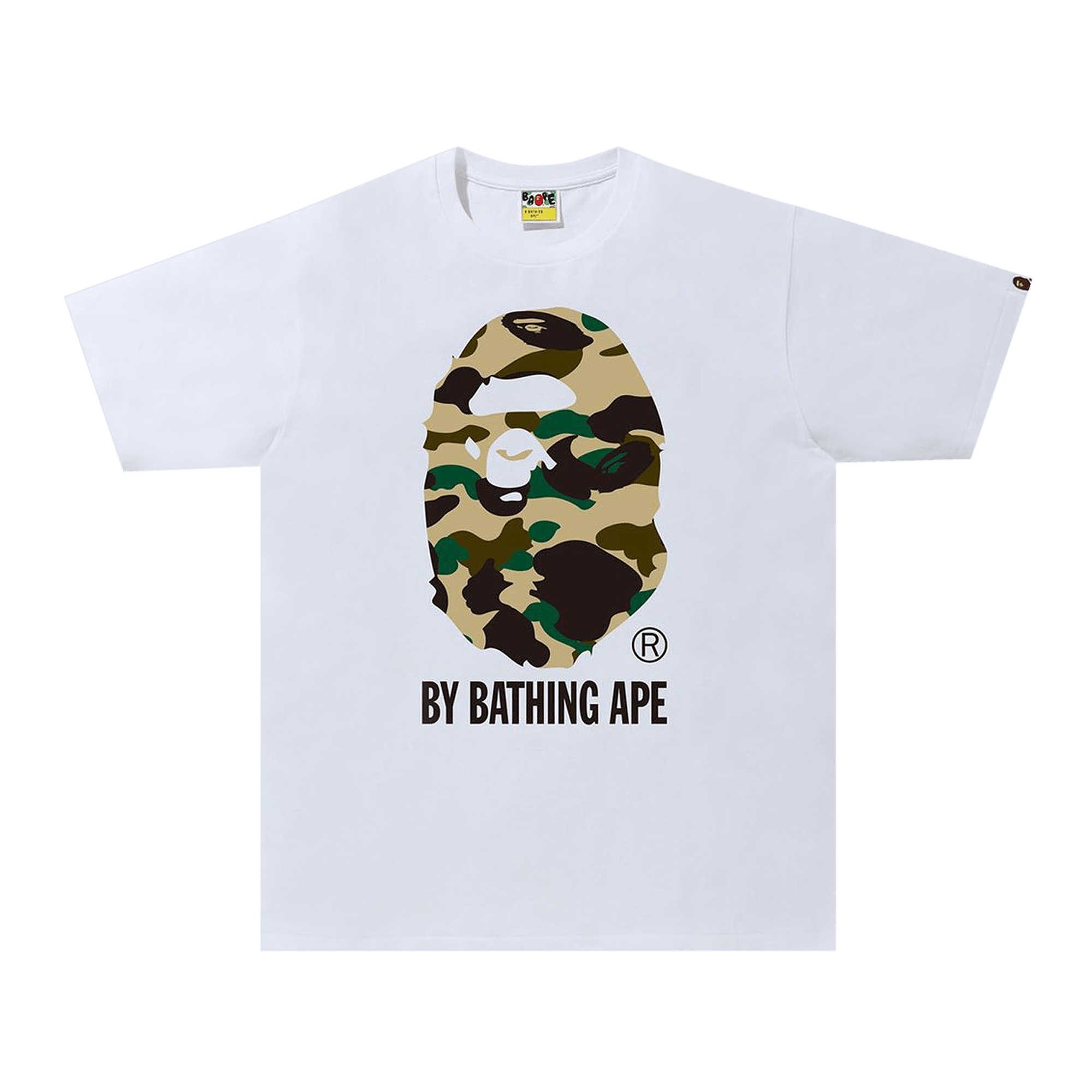 Pre-owned Bape 1st Camo By Bathing Ape Tee 'white/yellow'