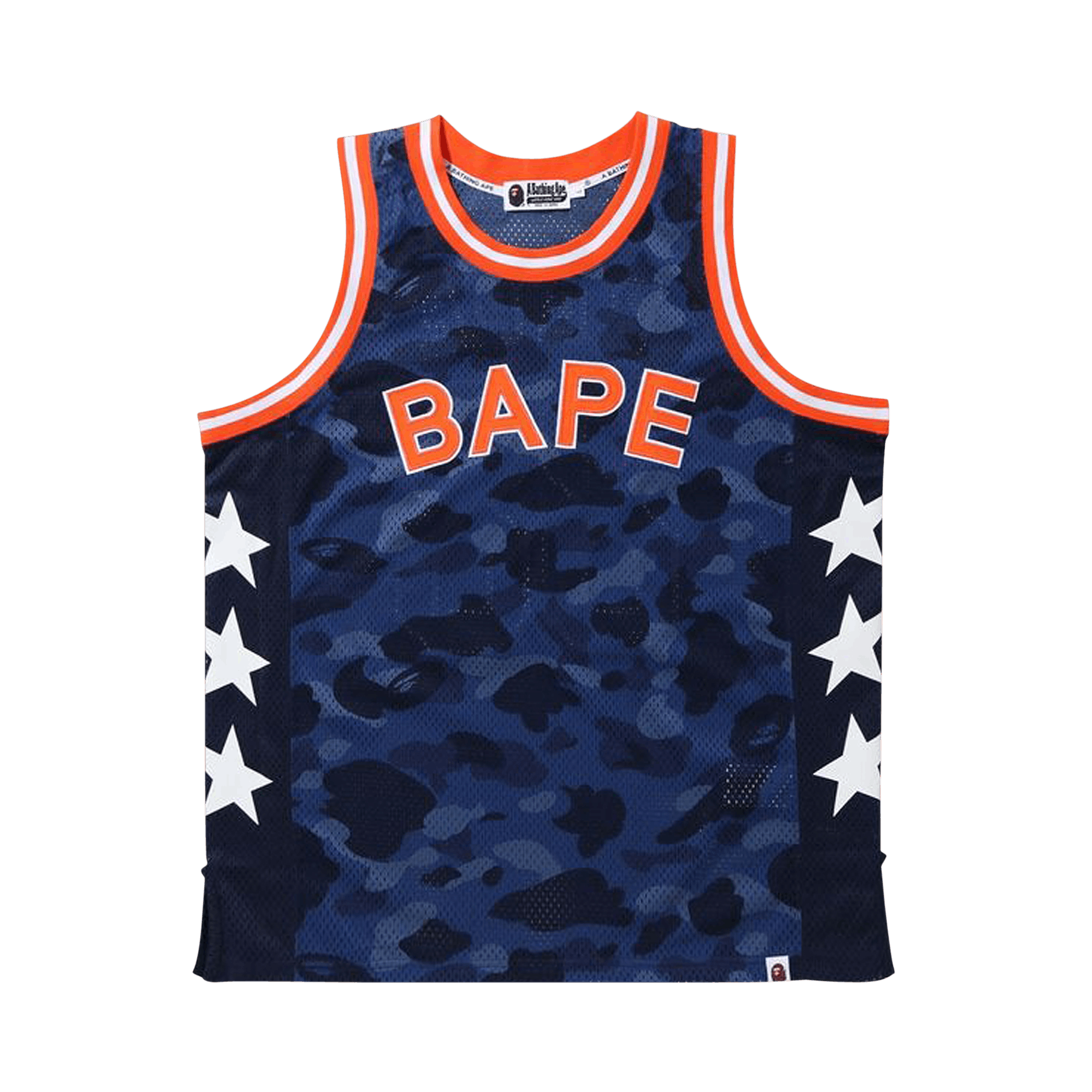 BAPE BAPE COLOR CAMO BAPE BASKETBALL TANK TOP 'NAVY'