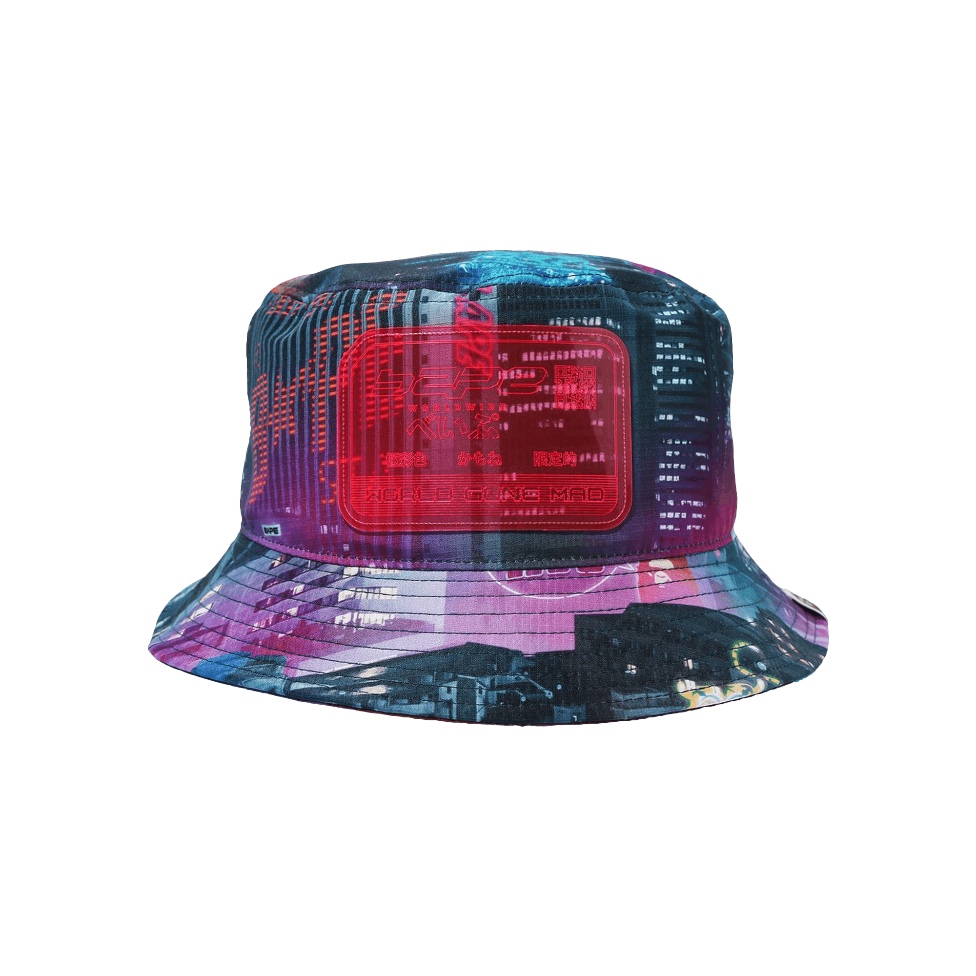 BAPE Neon Tokyo Bucket Hat 'Black'