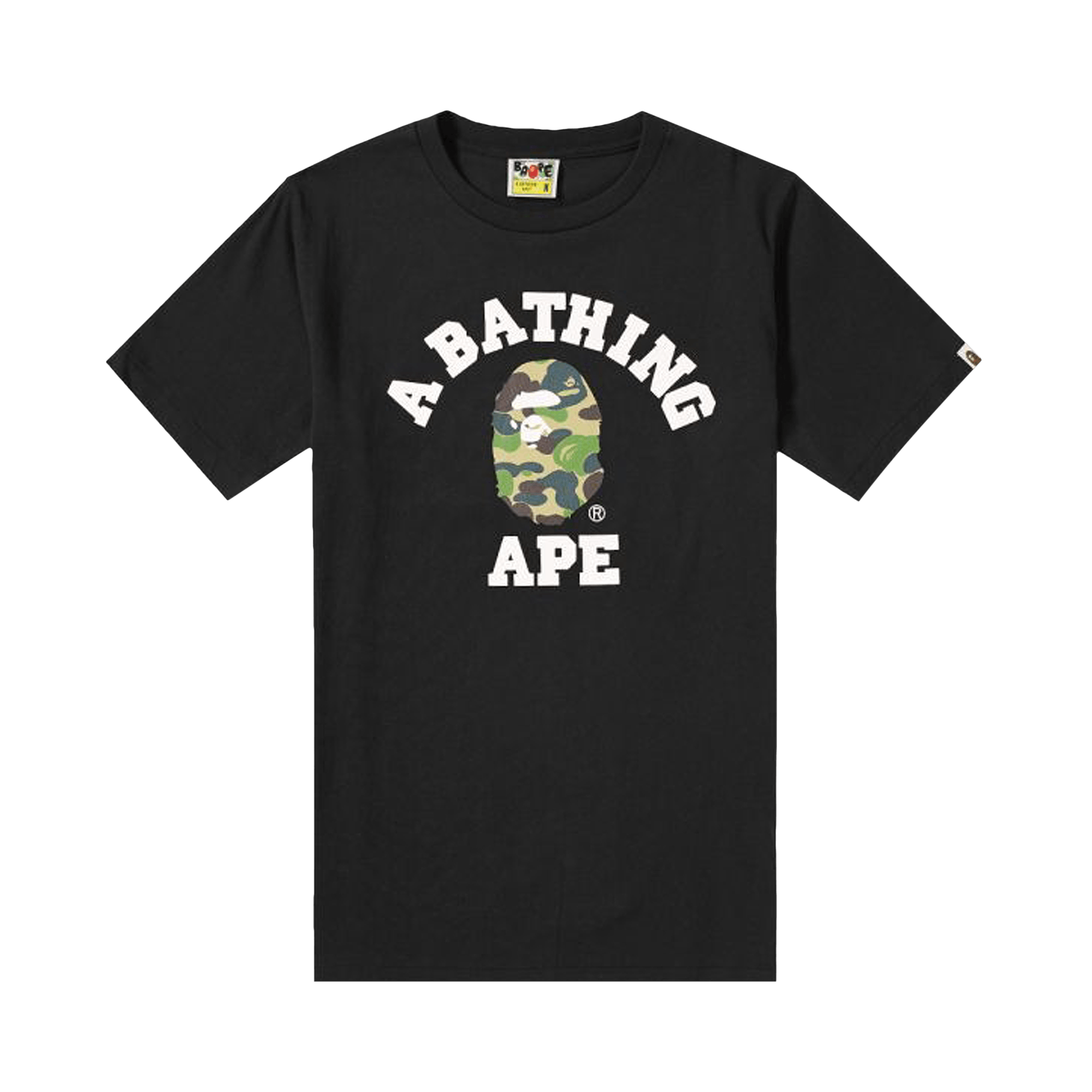BAPE BAPE ABC CAMO COLLEGE TEE 'BLACK/GREEN'