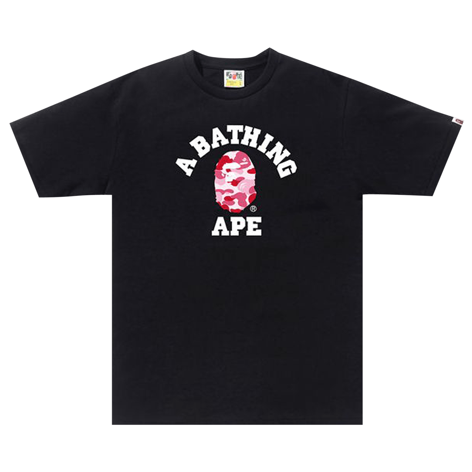 BAPE BAPE ABC CAMO COLLEGE TEE 'BLACK/PINK'