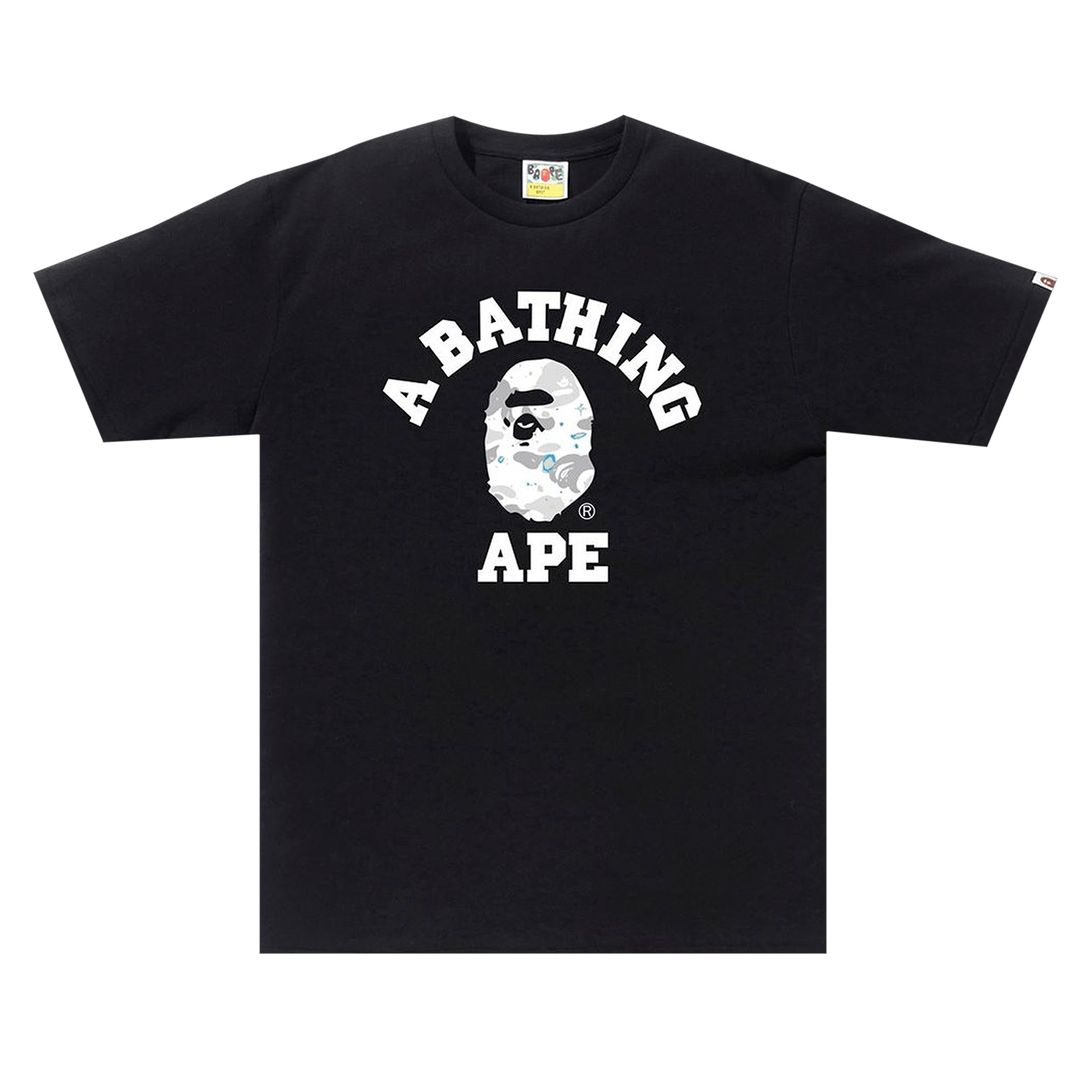 BAPE BAPE SPACE CAMO COLLEGE TEE 'BLACK'