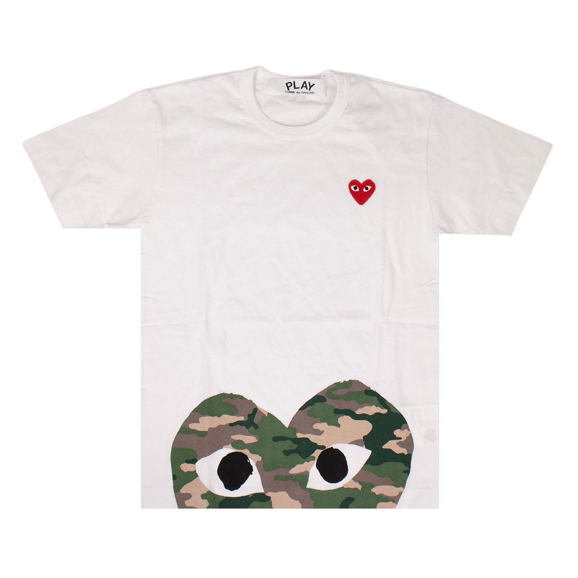 Comme des Garçons PLAY Camo Half Heart T-Shirt 'White'