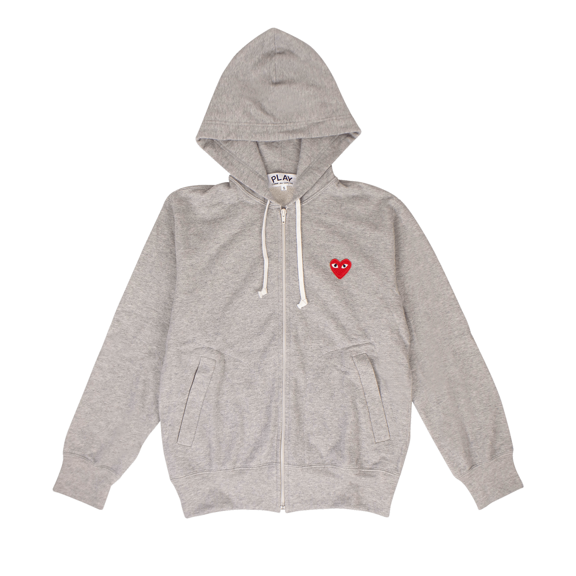 Comme des Garçons PLAY Heart Hooded Sweatshirt 'Gray'