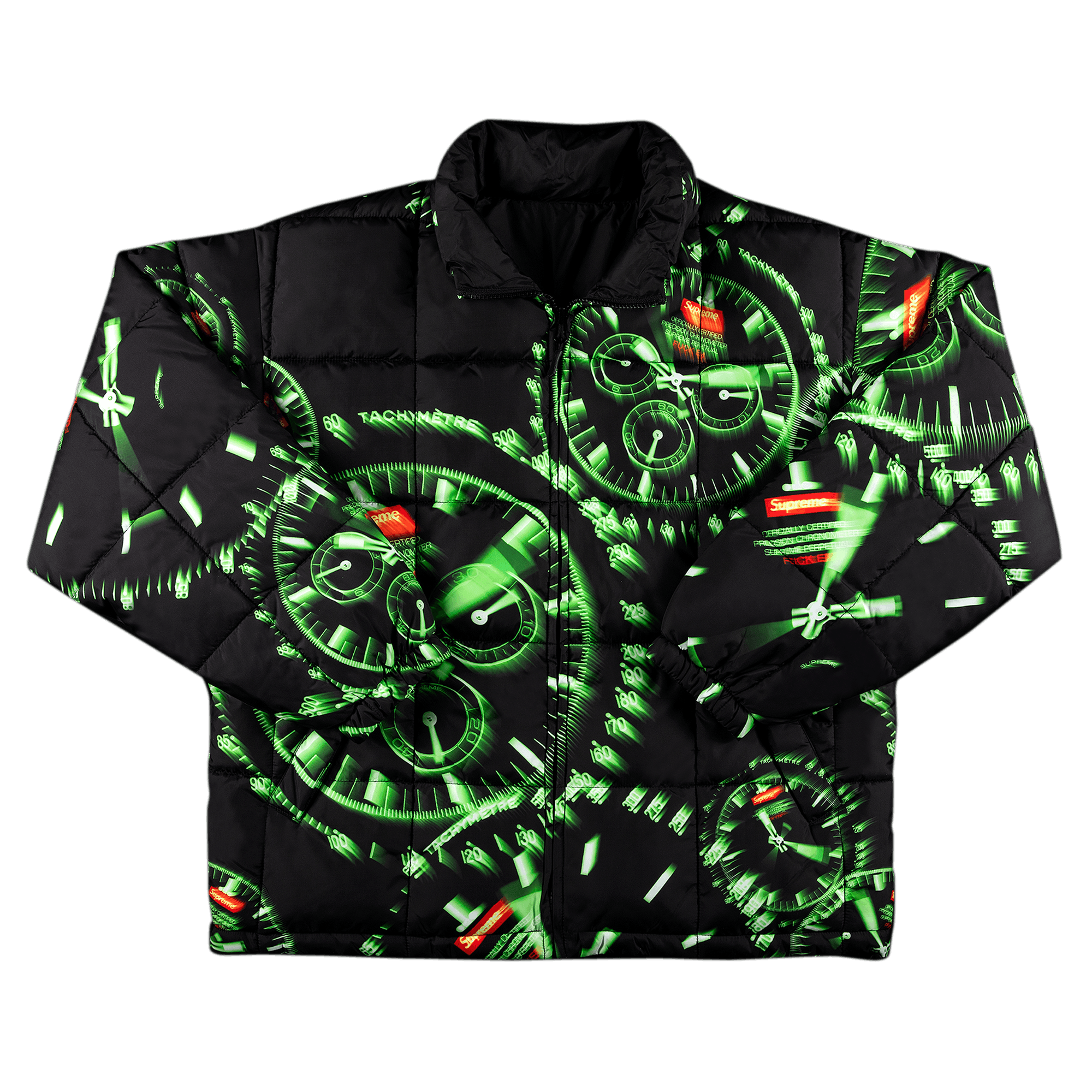 SUPREME SUPREME WATCHES REVERSIBLE PUFFY JACKET 'BLACK'