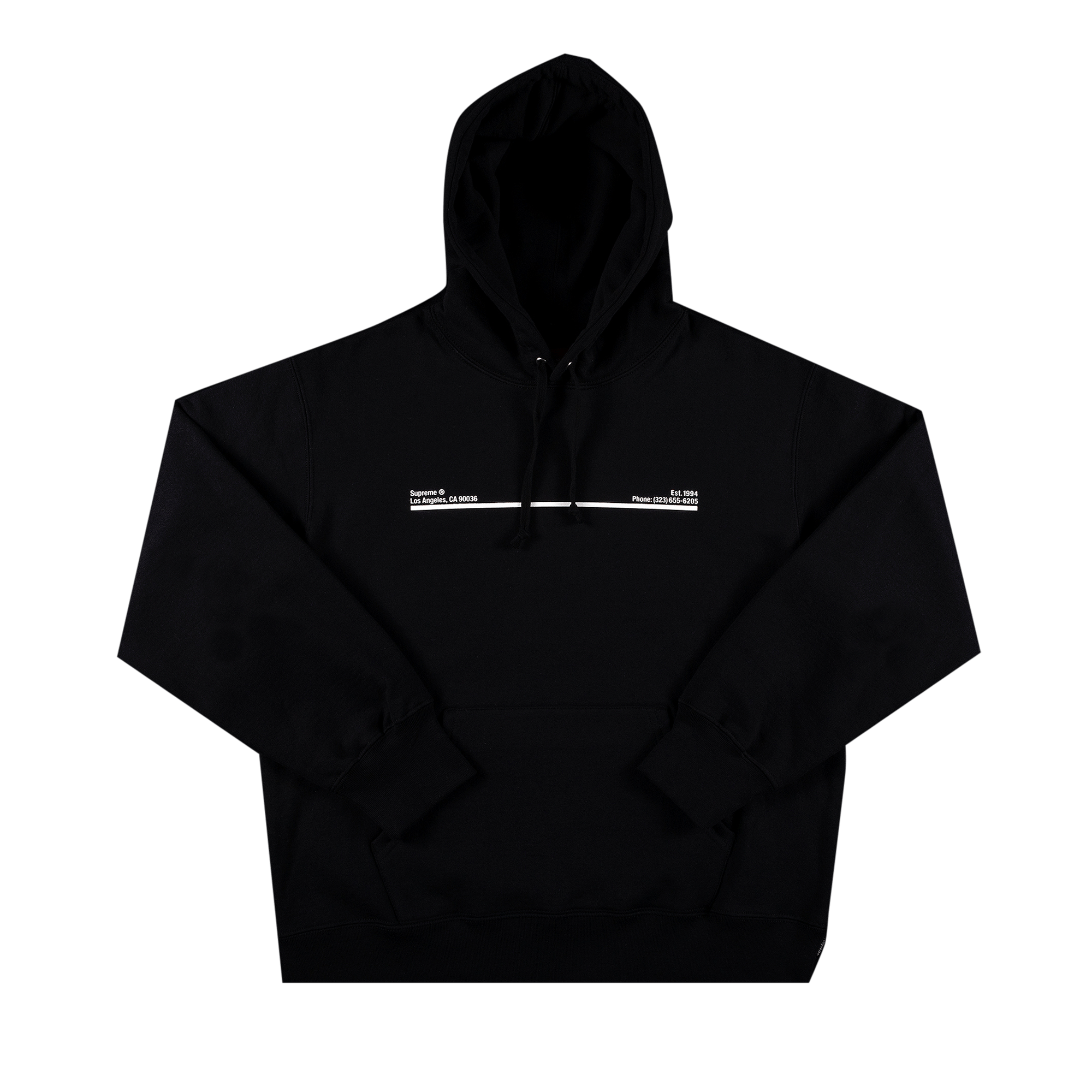 SUPREME SUPREME SHOP HOODED SWEATSHIRT - LOS ANGELES 'BLACK'