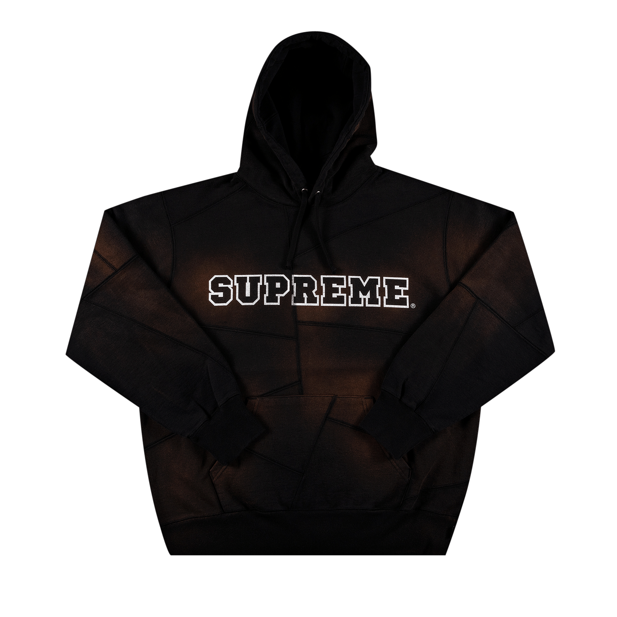SUPREME SUPREME PATCHWORK HOODED SWEATSHIRT 'BLACK'