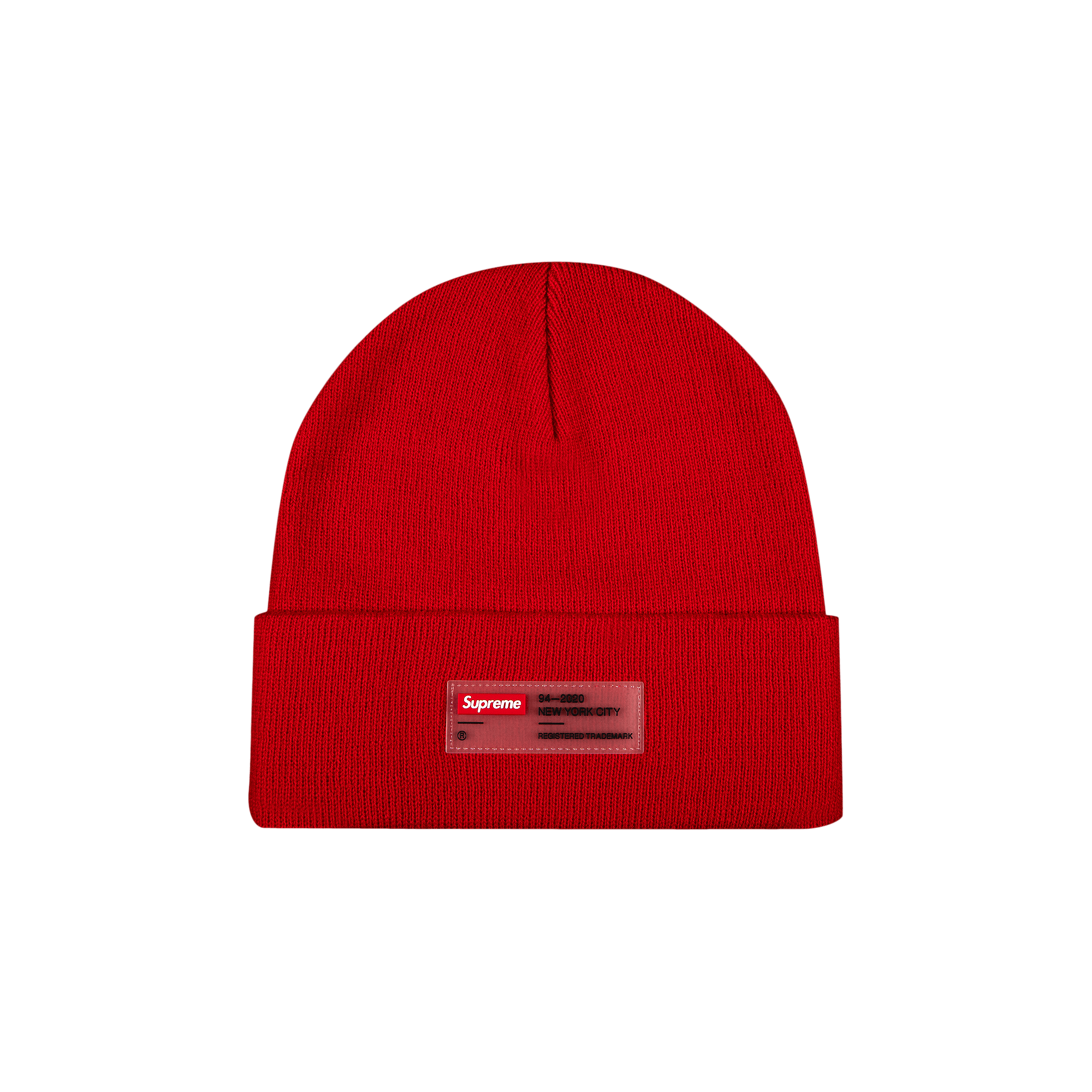 SUPREME SUPREME CLEAR LABEL BEANIE 'RED'