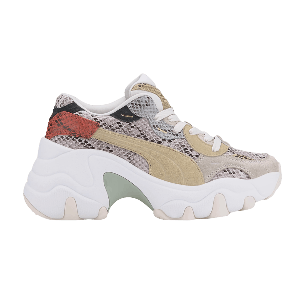 Pre-owned Puma Wmns Pulsar Wedge 'disco Wild' In Cream