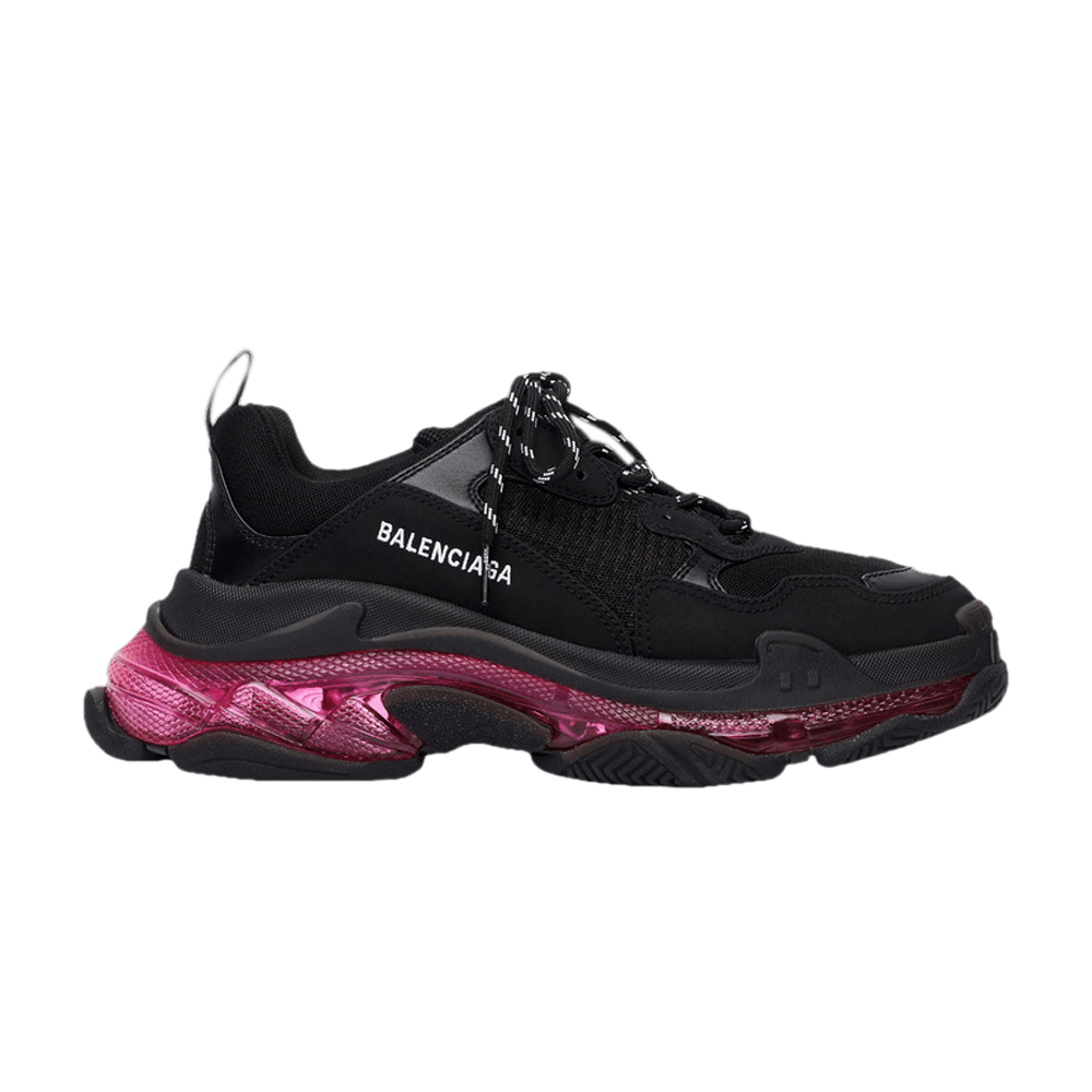 Balenciaga Wmns Triple S 'Clear Sole - Black Pink Neon'