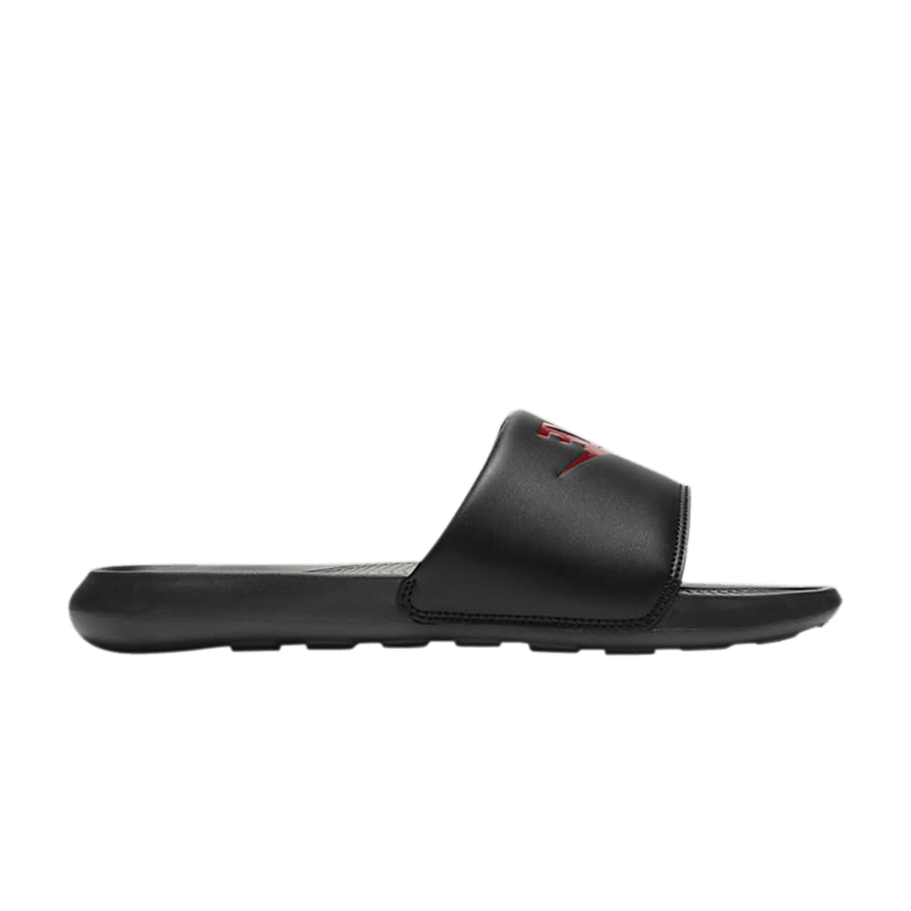 NIKE VICTORI ONE SLIDES 'BLACK RED'