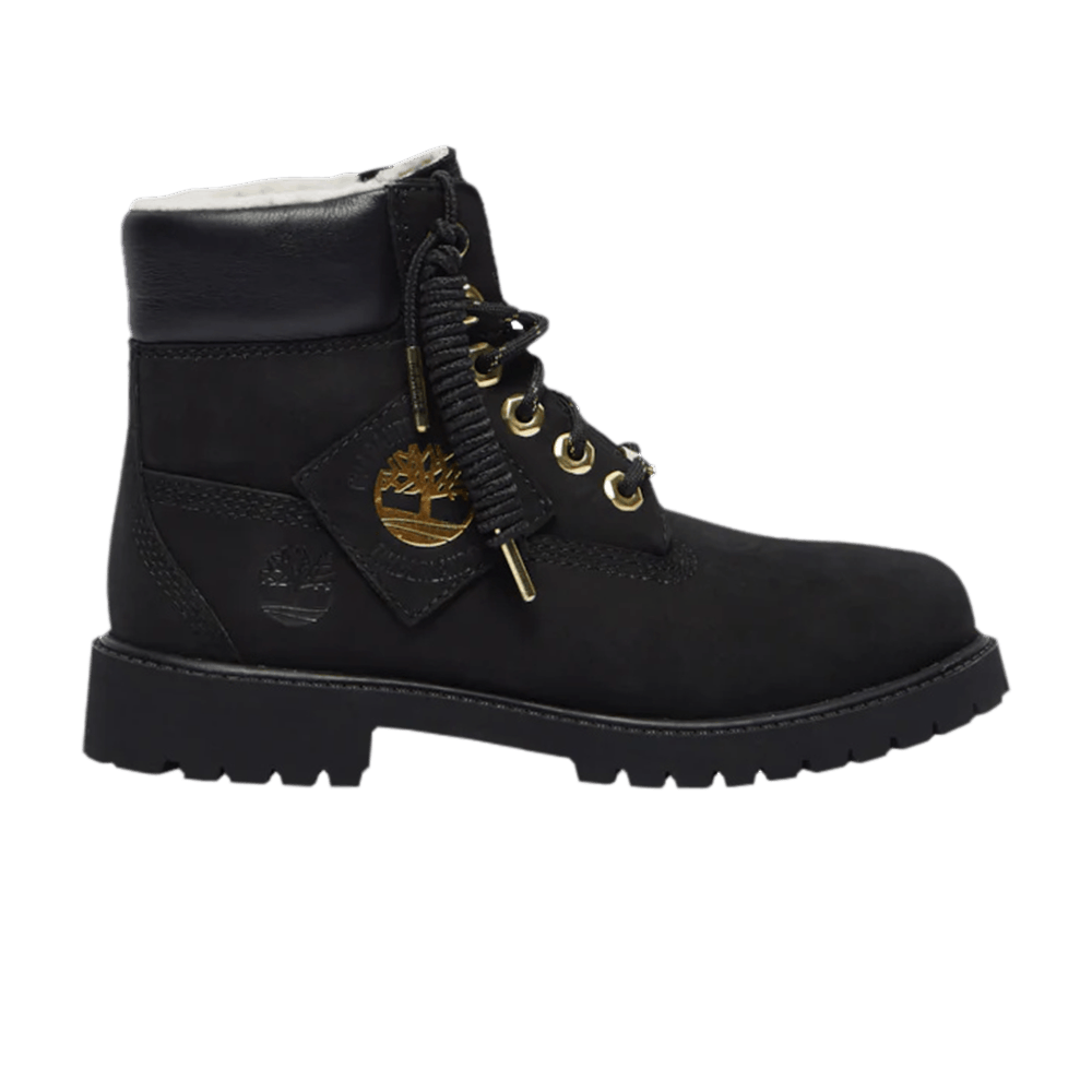 Timberland 6 Inch Premium Shearling Boot Junior 'Patch Pack - Black'