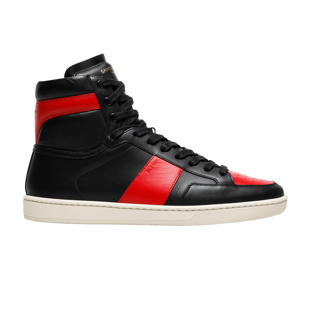 Saint Laurent SL-10H High Top Sneaker 'Black Red'