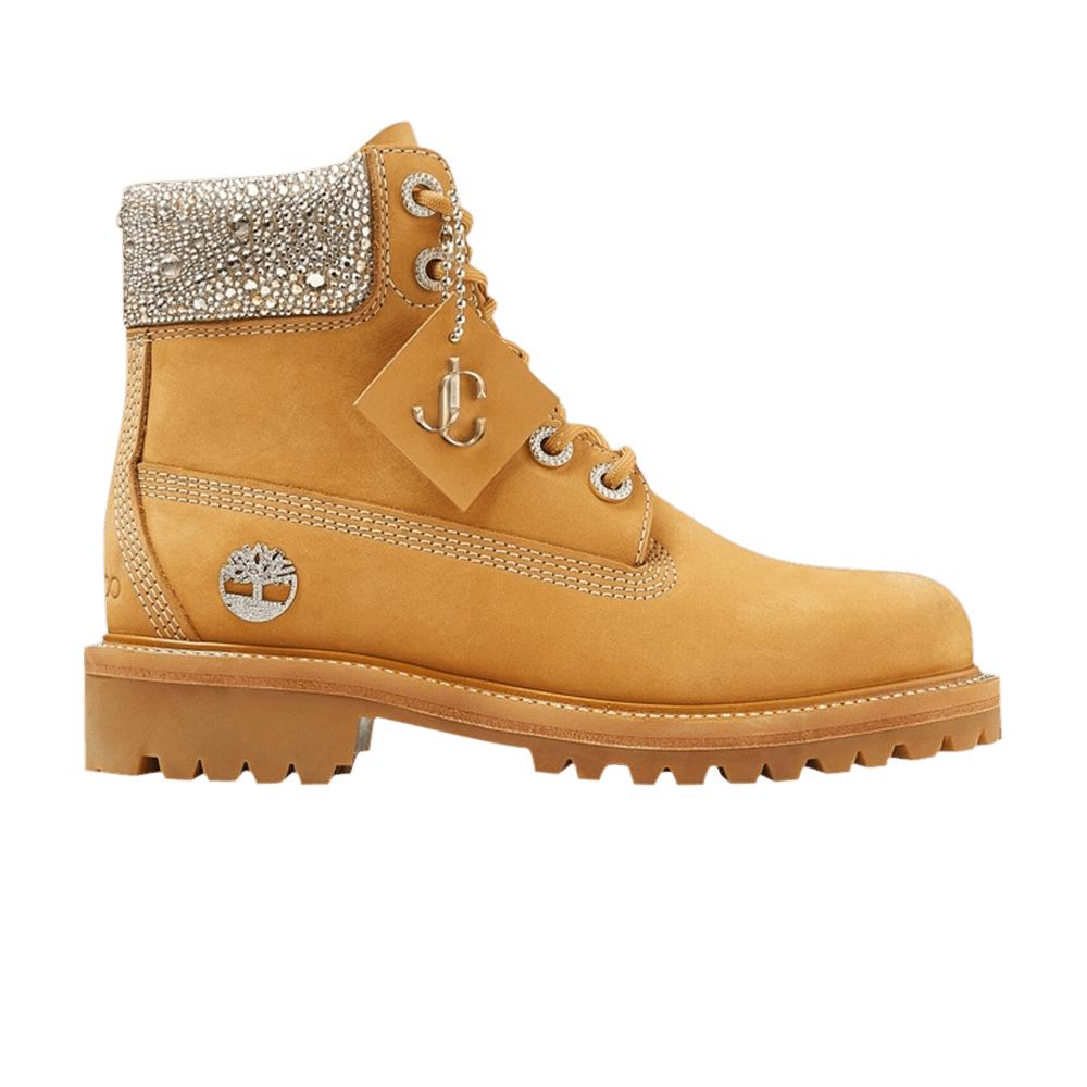 TIMBERLAND JIMMY CHOO X 6 INCH PREMIUM BOOT 'CRYSTAL COLLAR'