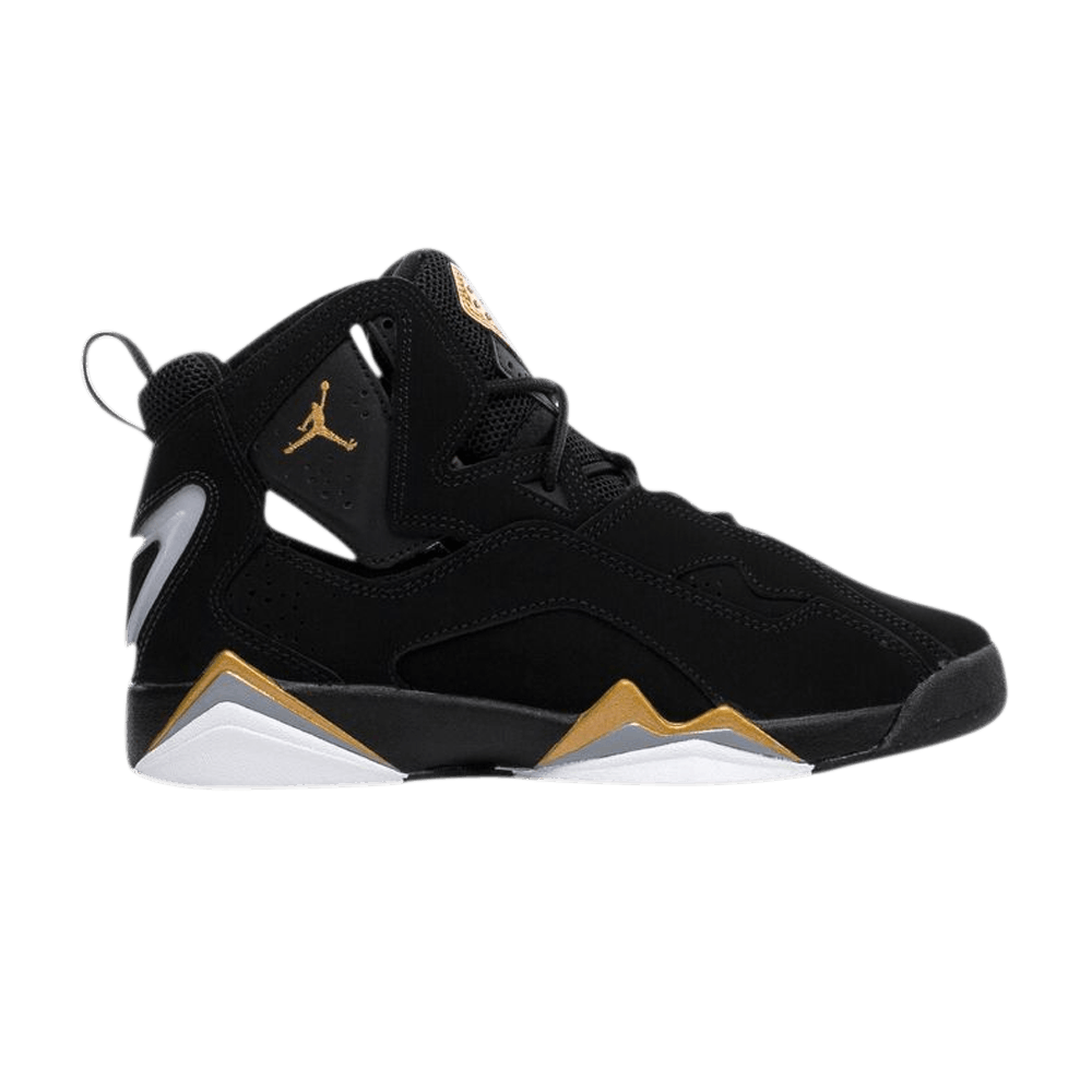 Pre-owned Air Jordan Jordan True Flight Gs 'black Metallic Gold'