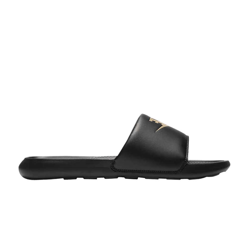 NIKE VICTORI ONE SLIDE 'BLACK METALLIC GOLD'
