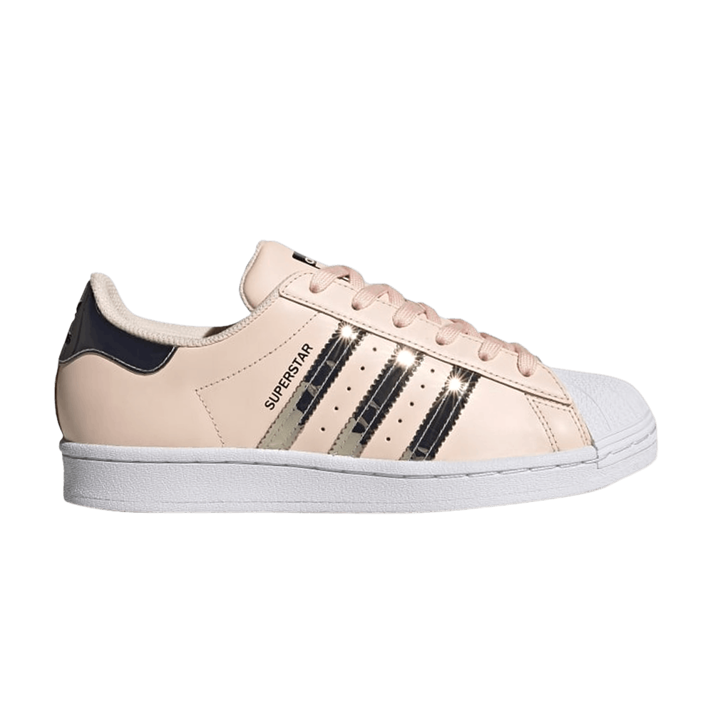 Adidas Wmns Superstar 'Metallic 3 Stripes - Pink Tint'
